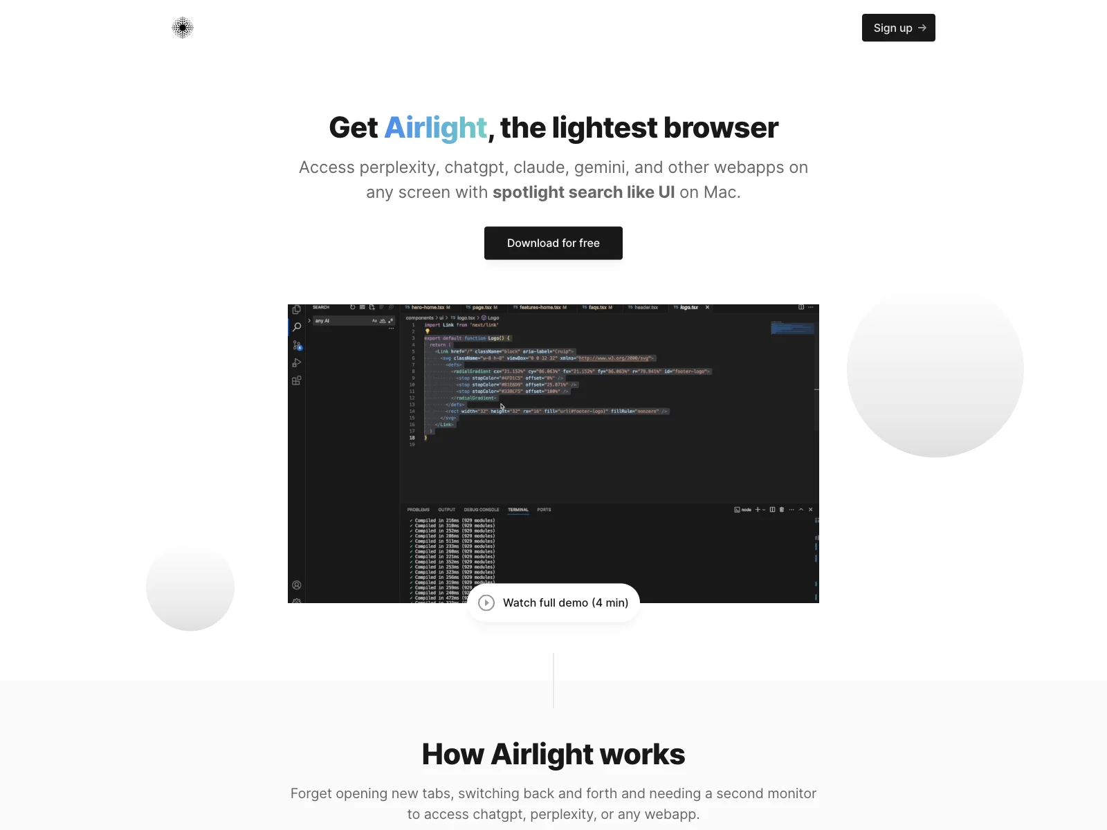 Airlight - Lightweight Browser for Seamless Webapp Access