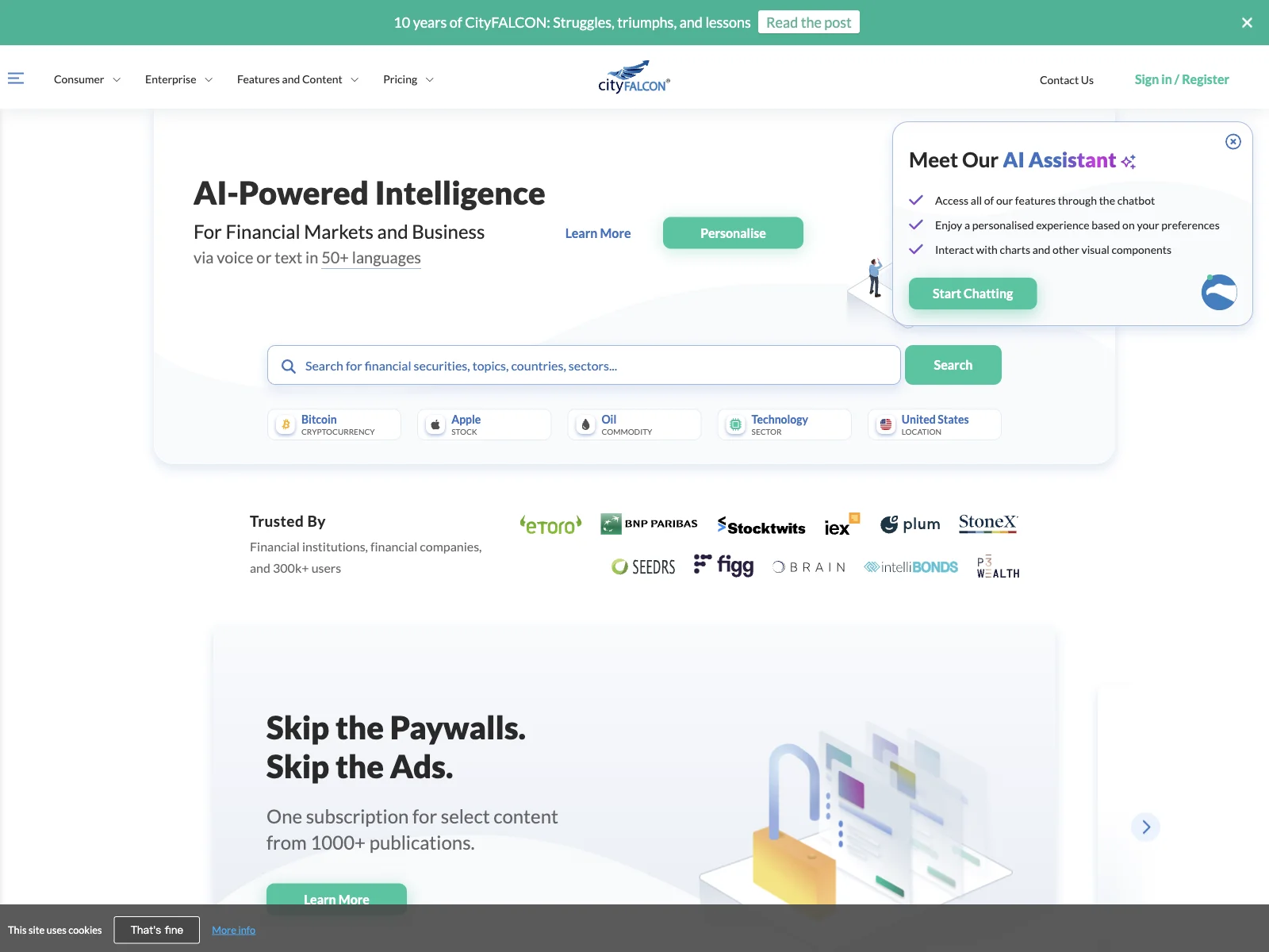 CityFALCON: Unleashing Personalized Insights for Finance & Business