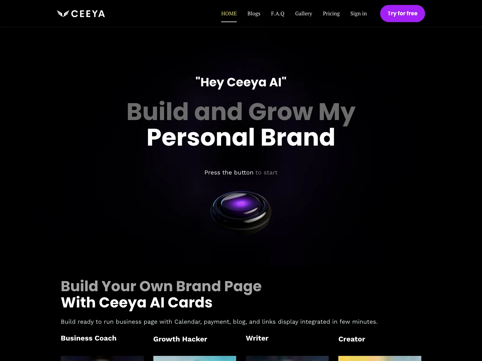 Ceeya: Empowering Personal Brand Growth with AI