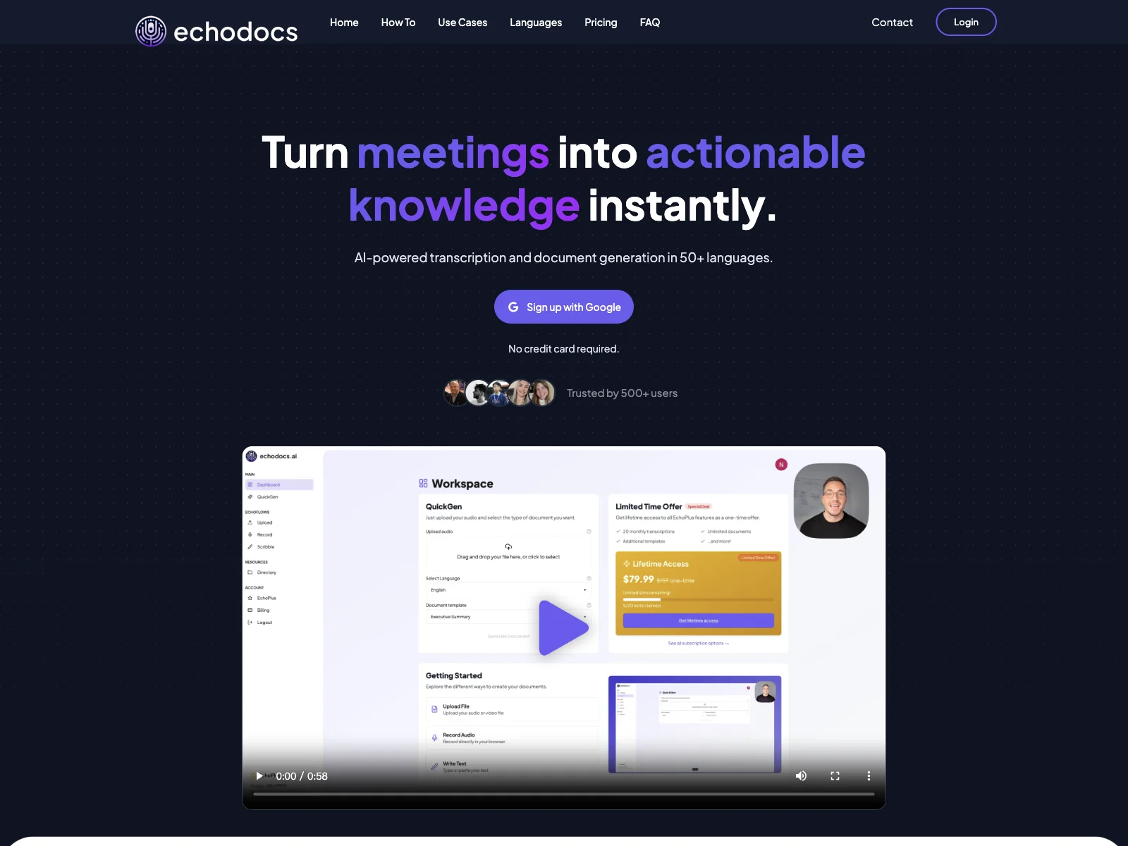 echodocs.ai - Transcribe & Generate Docs in 50+ Languages