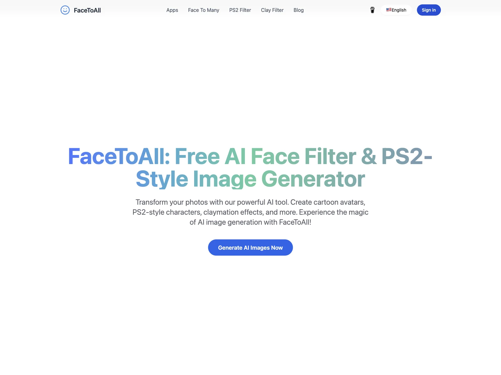 FaceToAll: Transform Faces into Art with AI