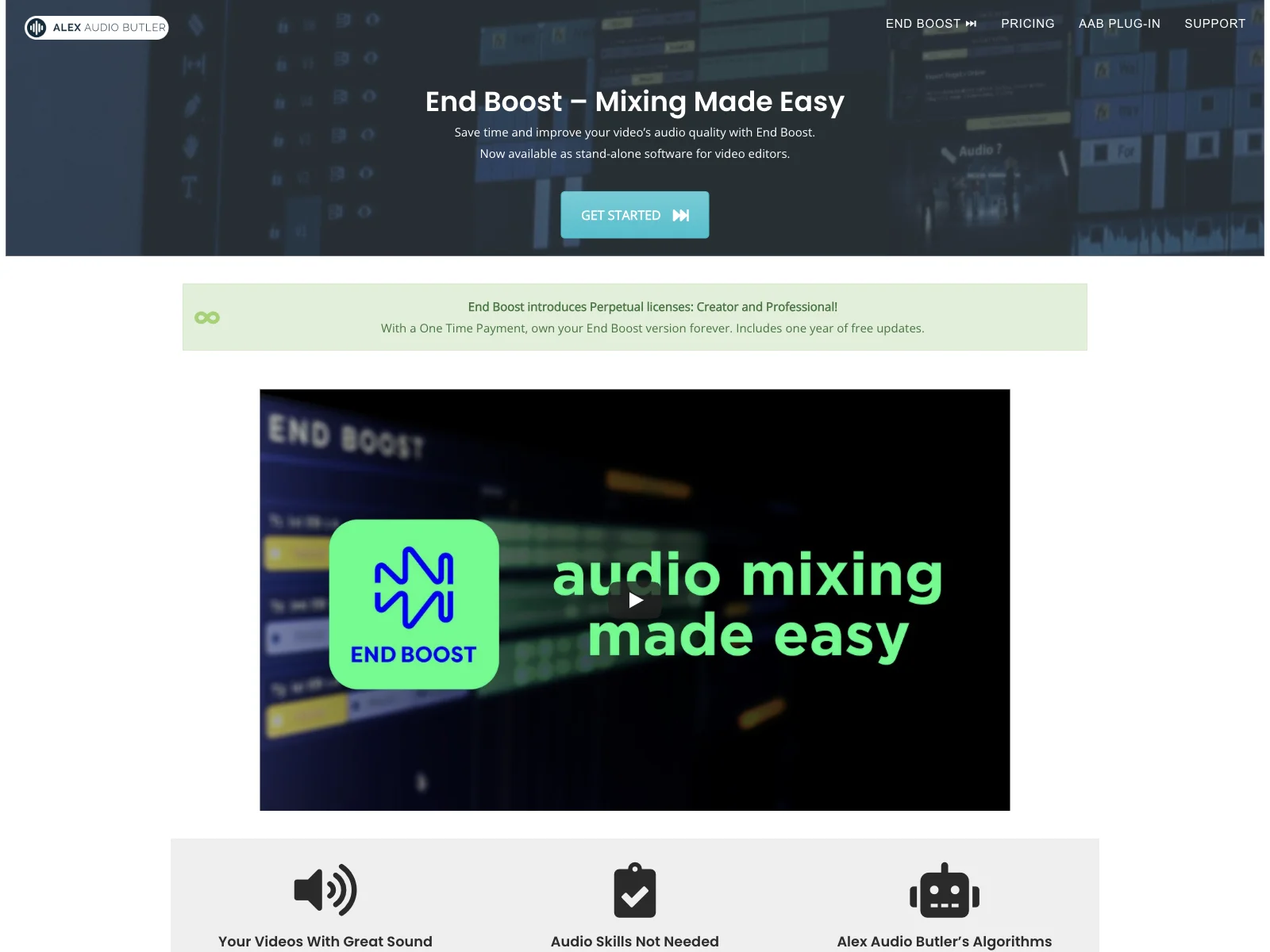 End Boost - Transform Your Video Audio with AI Mixing