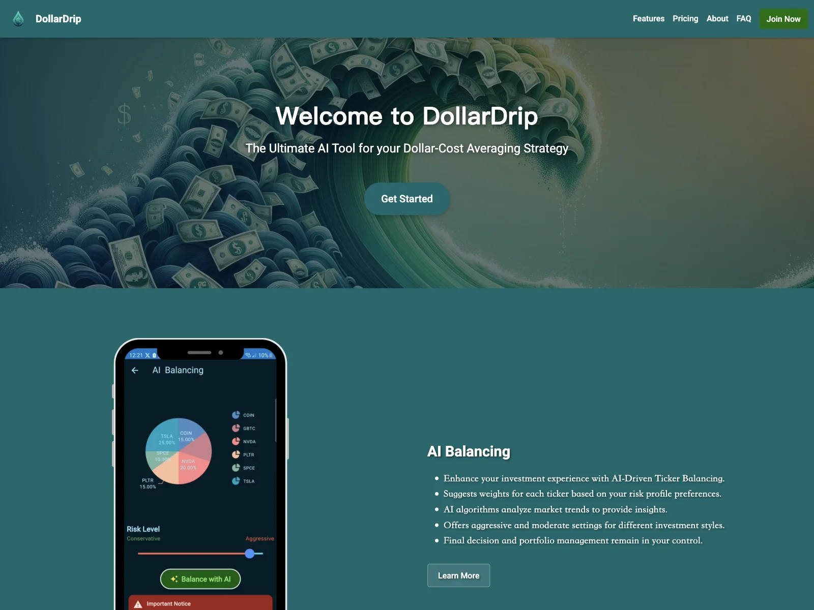 DollarDrip: Simplify Investing with AI-Driven Dollar-Cost Averaging