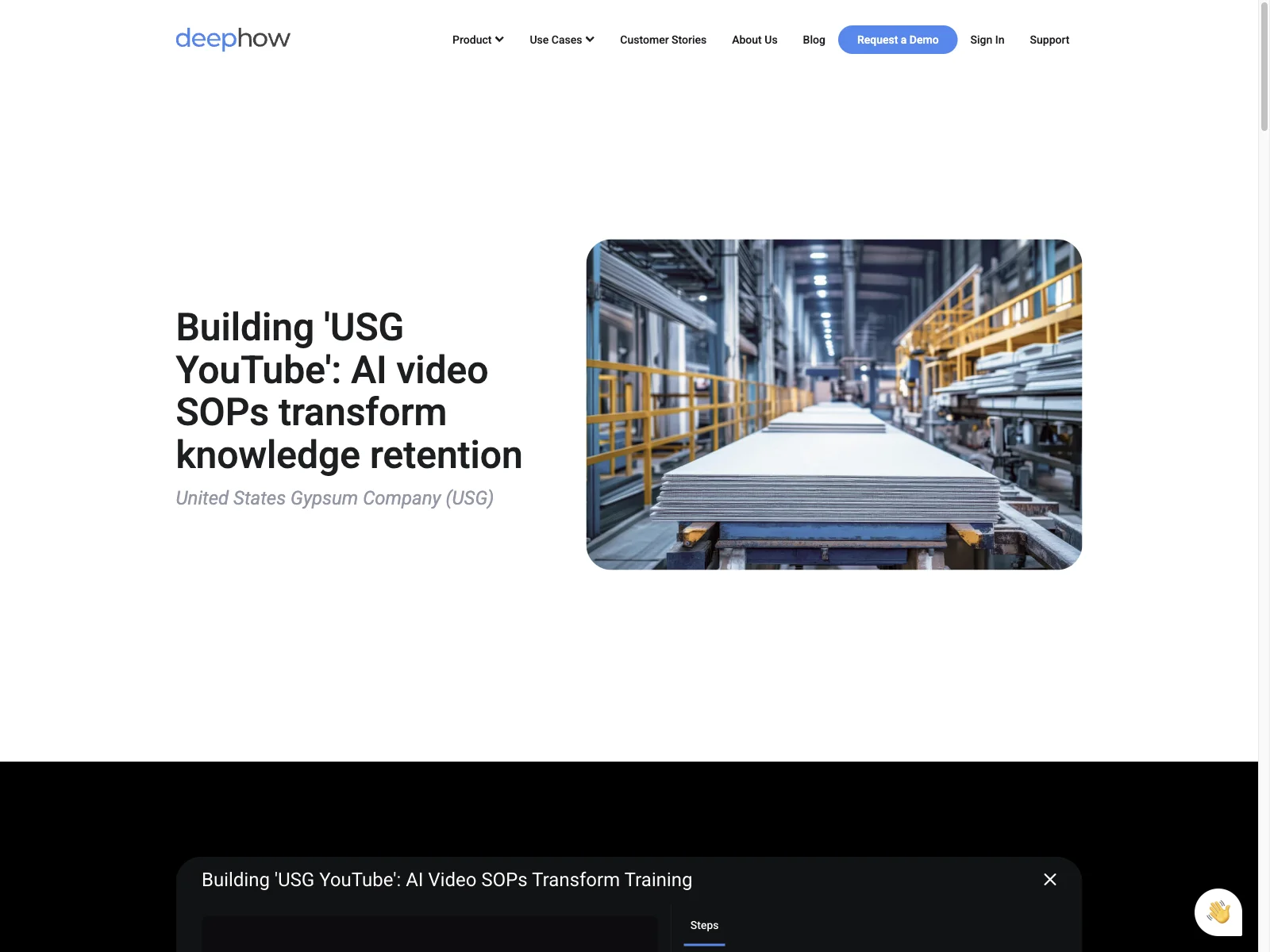 DeepHow: Enhancing Manufacturing Frontline with AI Videos