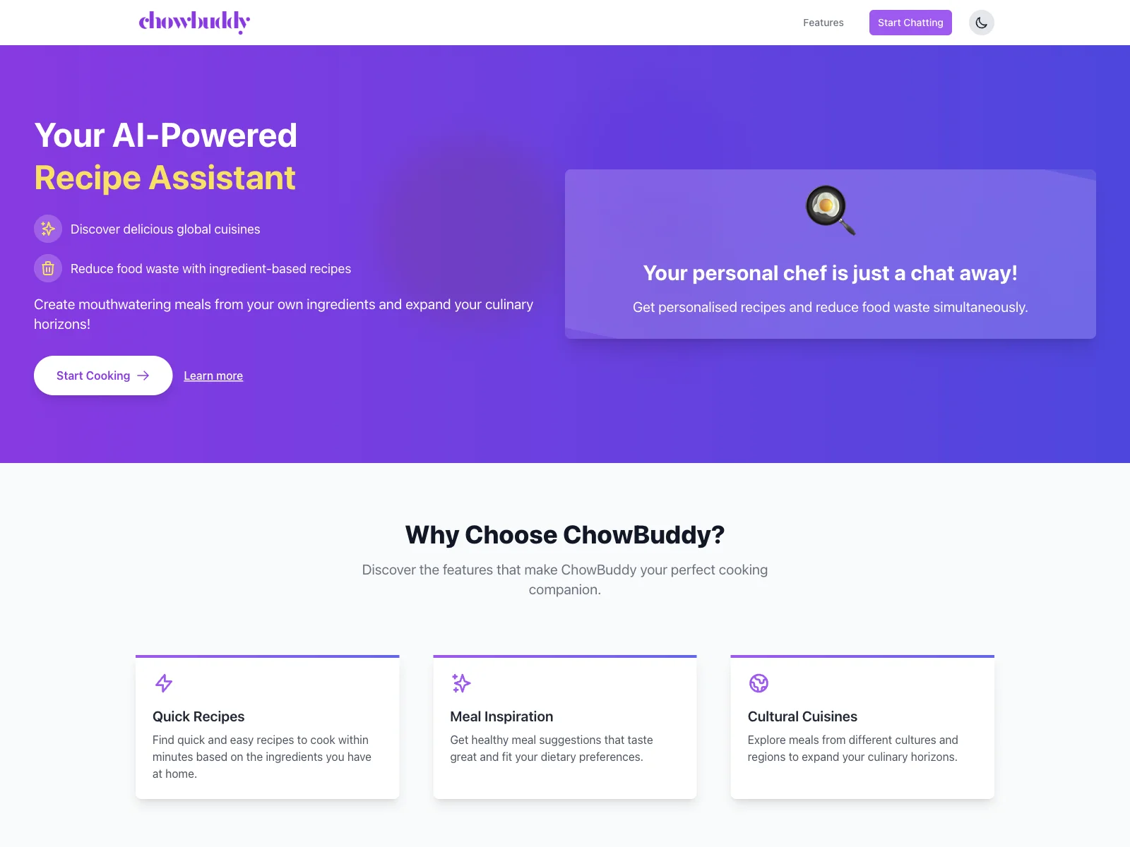 ChowBuddy: Your Personal Culinary Companion