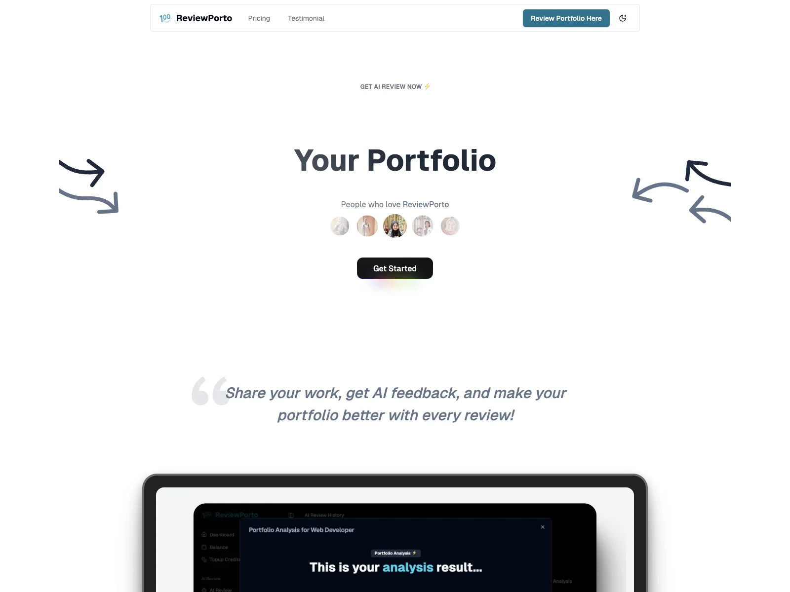 ReviewPorto: Transform Your Portfolio with AI & Mentor Support