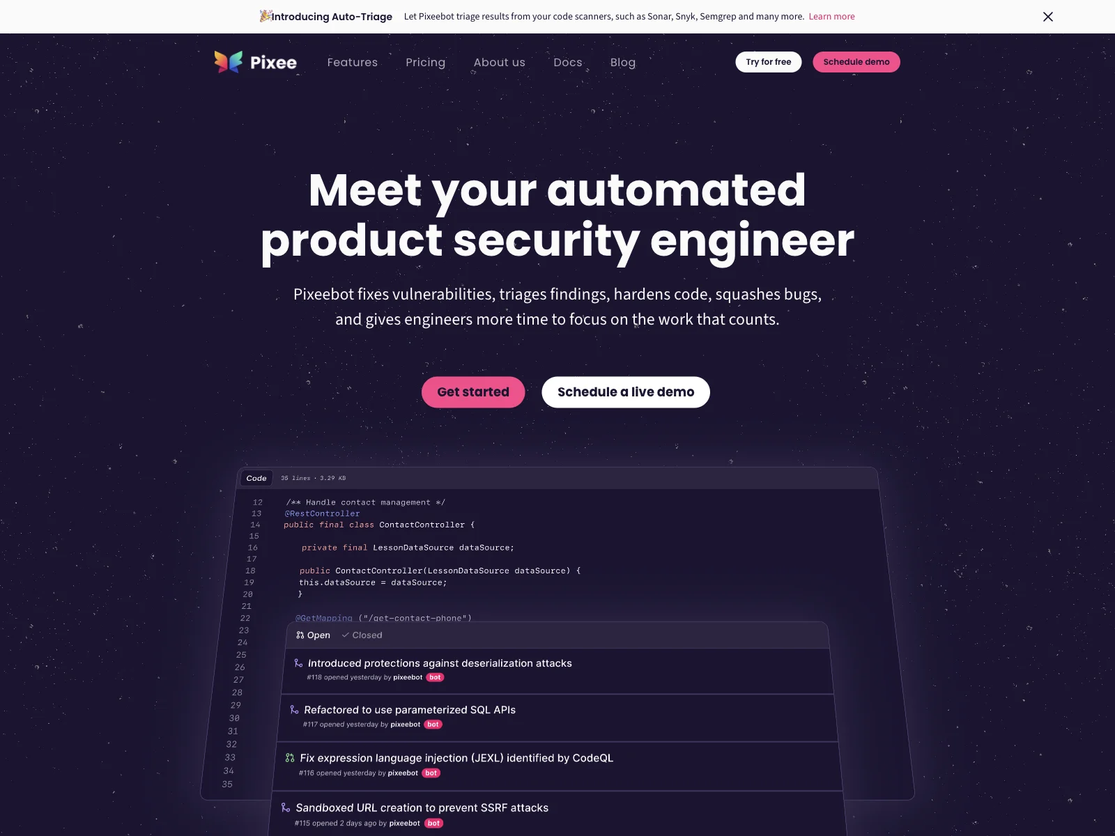 Pixeebot: Your Automated Code Security Enhancer