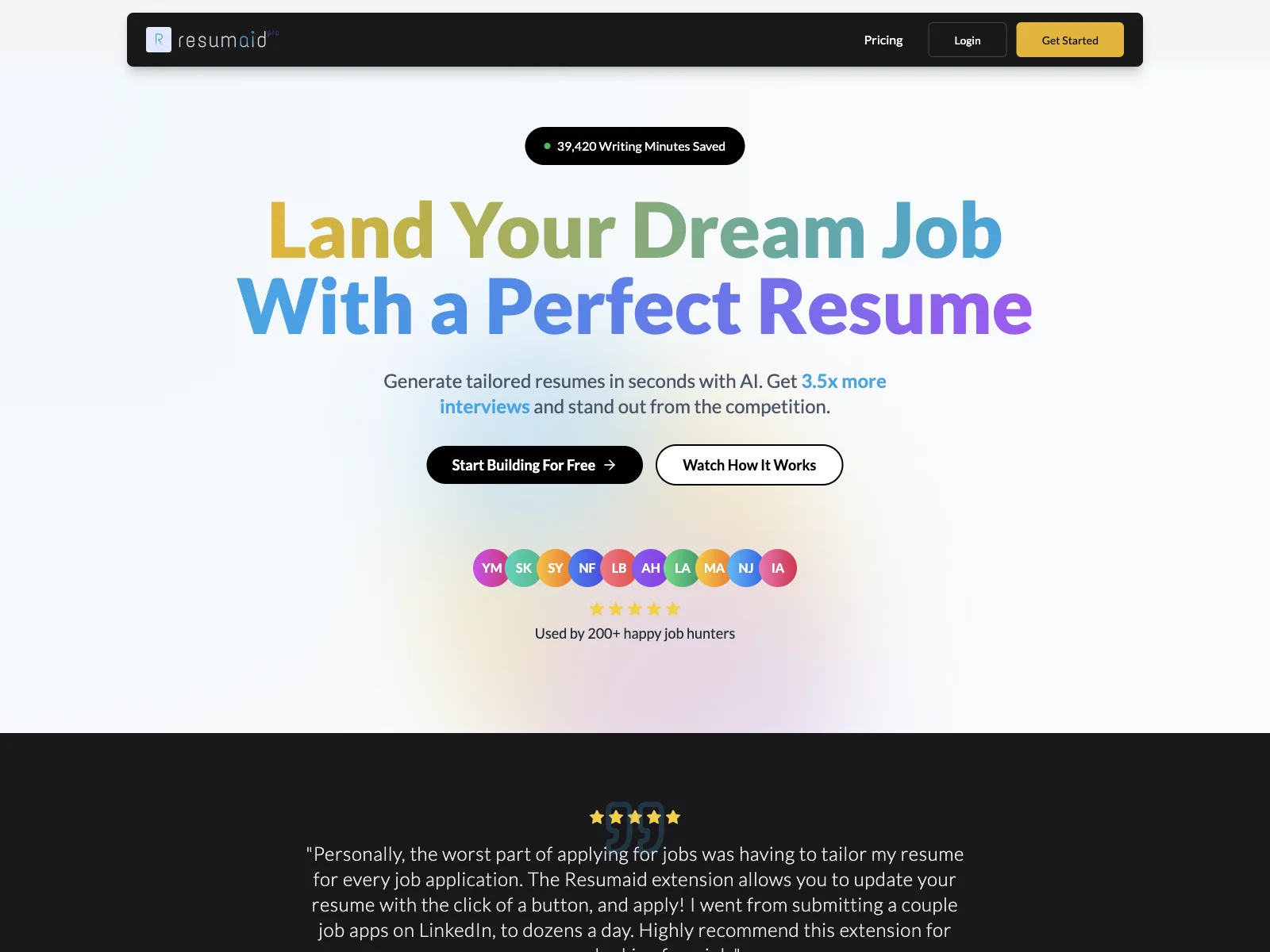 ResumaidPro: Streamline Job Hunting with AI-Powered Tools