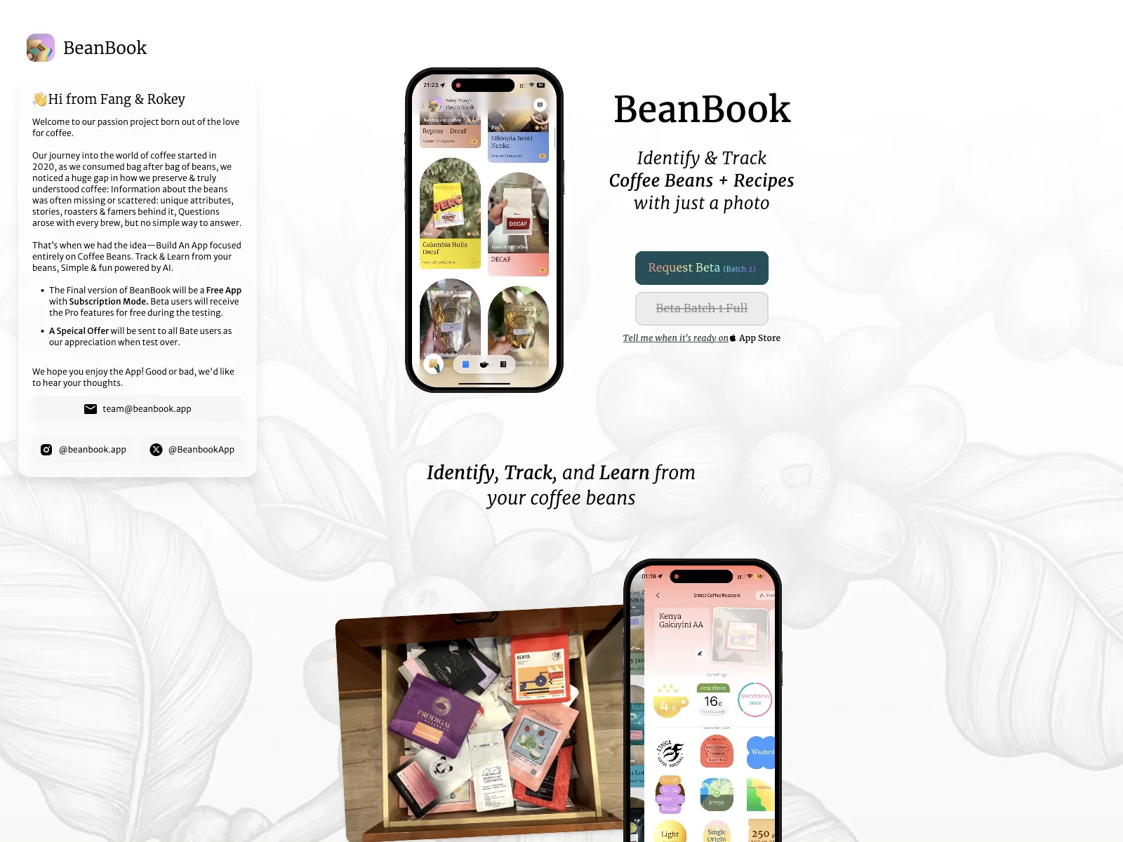 BeanBook App: Track, Explore & Enjoy Coffee with AI