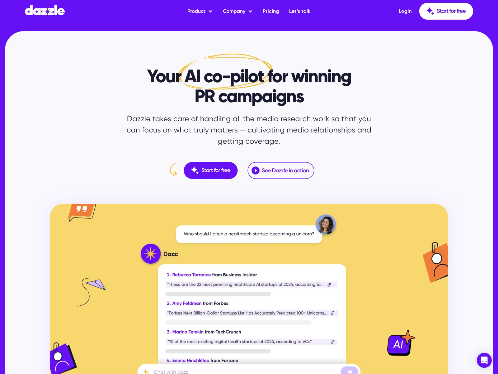 Dazzle: Your AI-Powered PR Campaign Success Partner