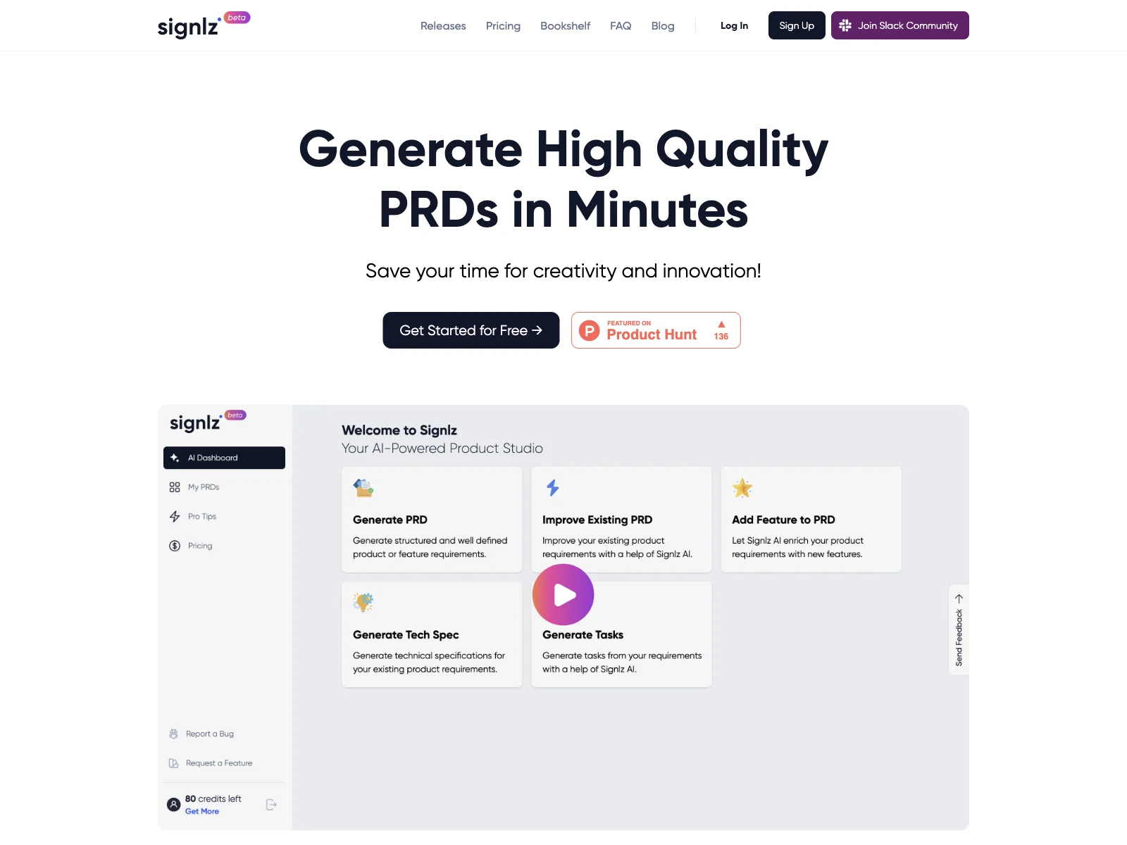 Signlz: Transform Your Product Vision with AI PRD Generator