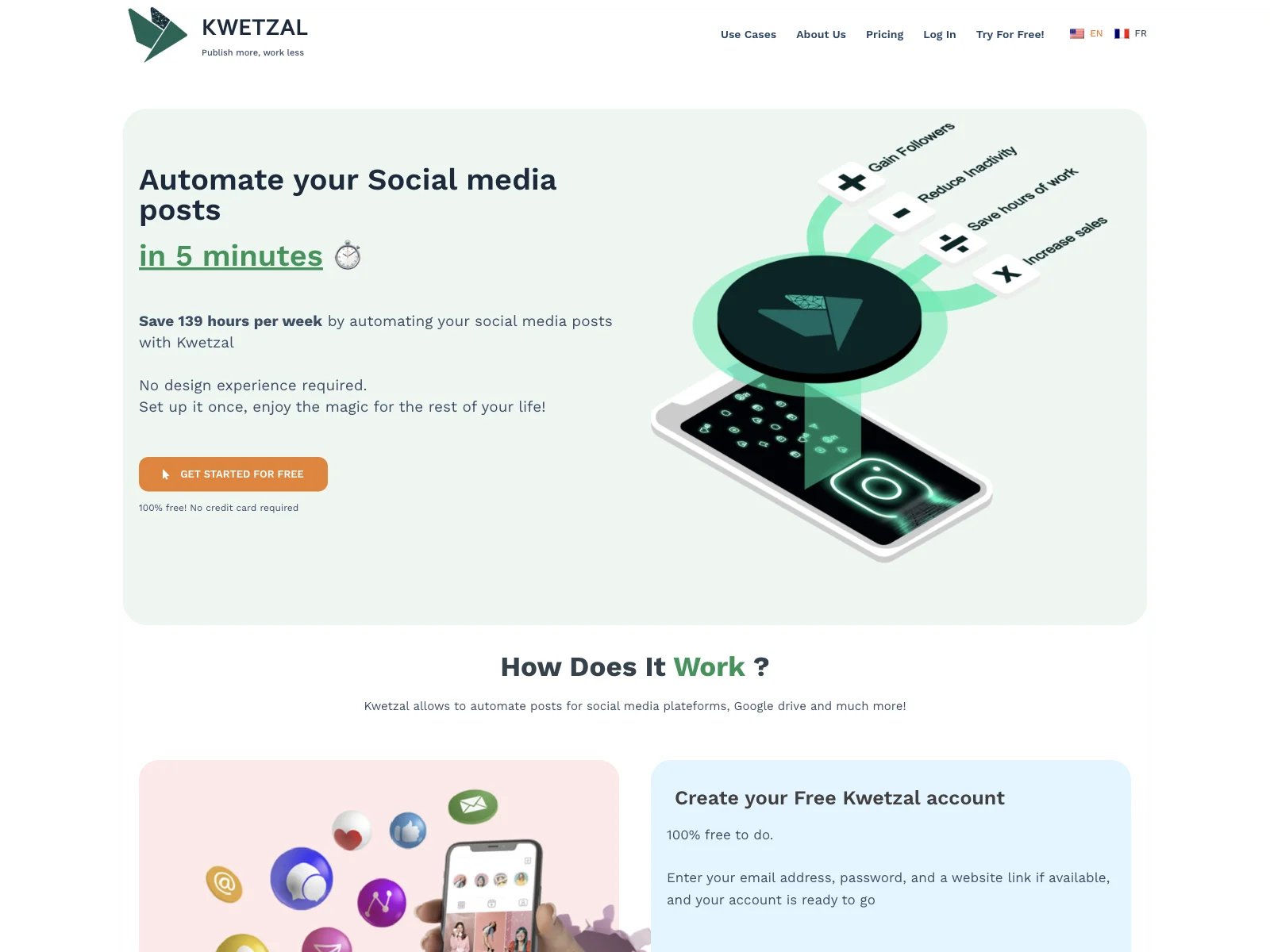 Kwetzal: Free Automated Social Posts with AI