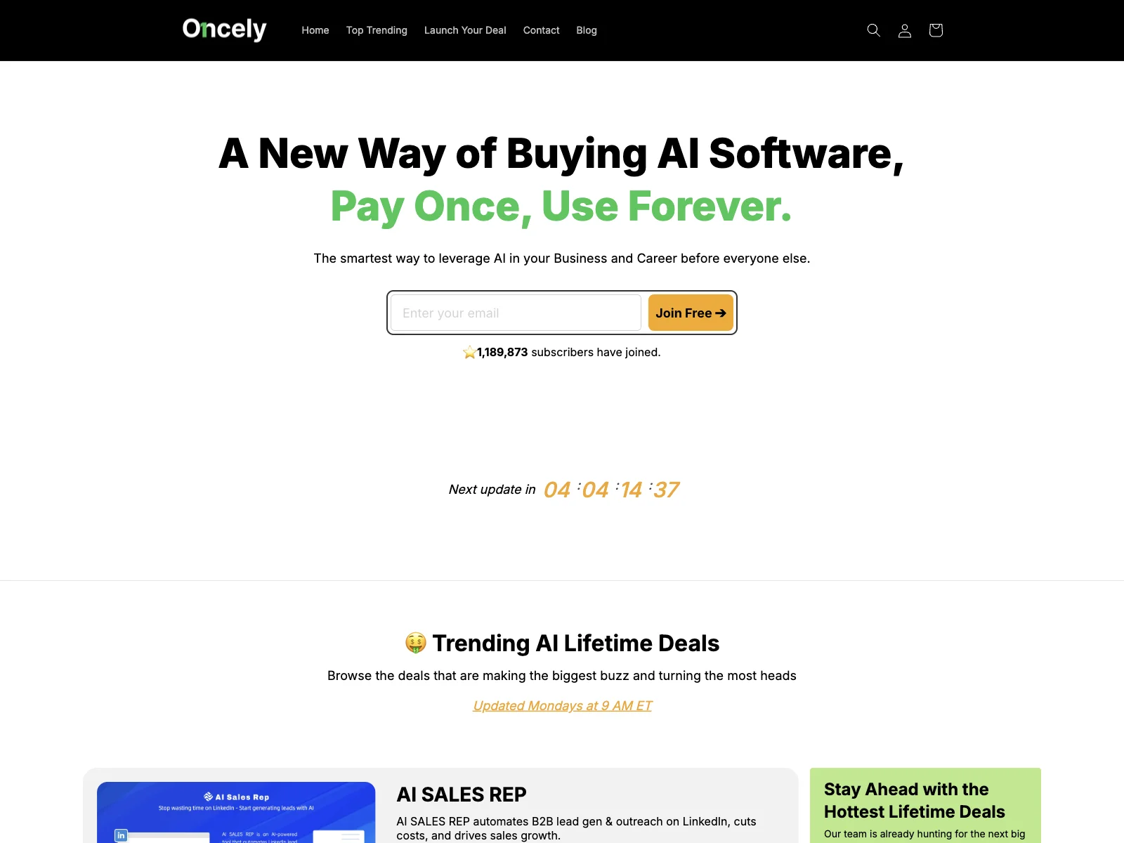 Maximize Business Potential with Oncely's AI Software Deals