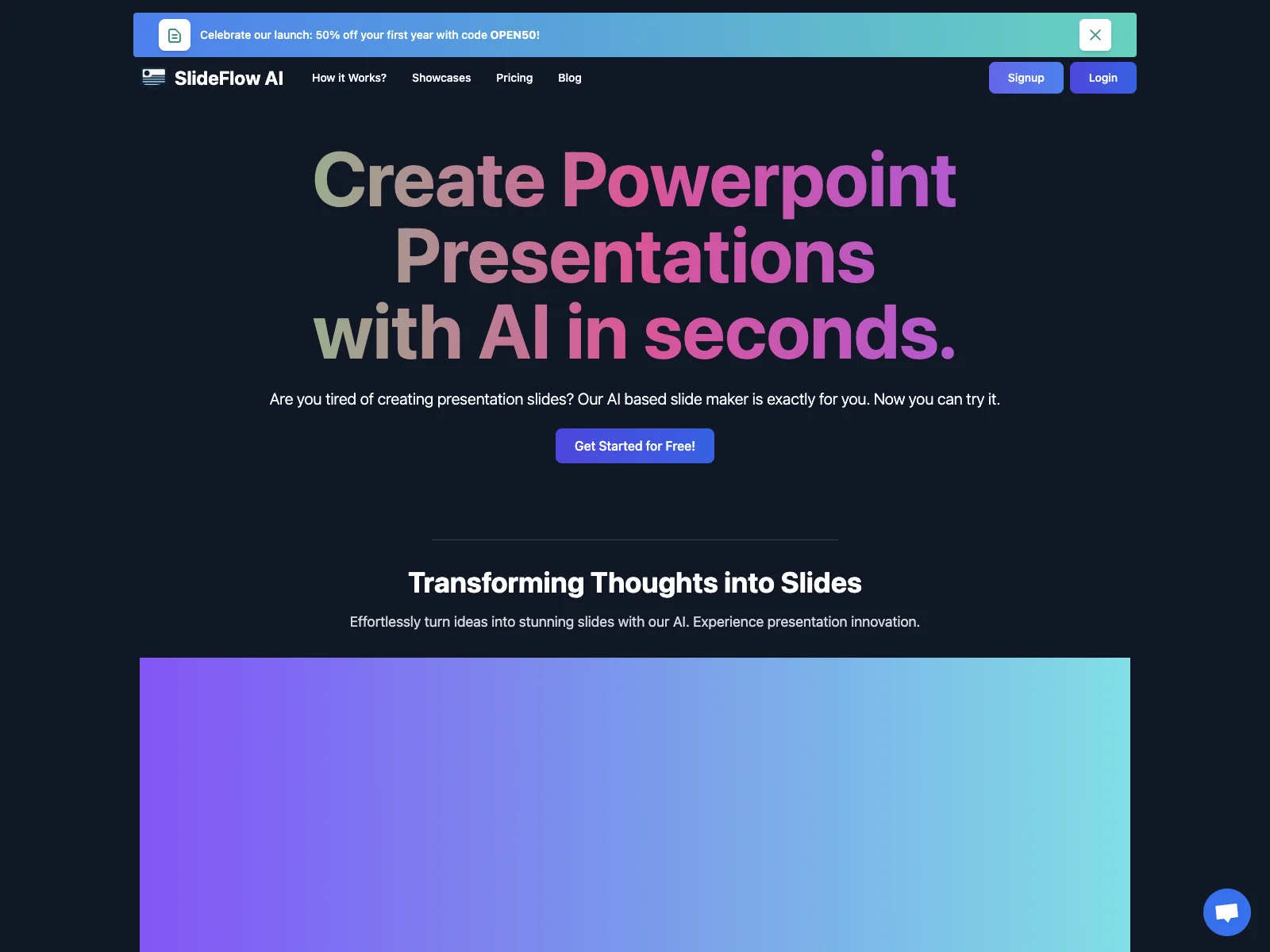 SlideFlow AI | Transform Ideas into Stunning Presentations