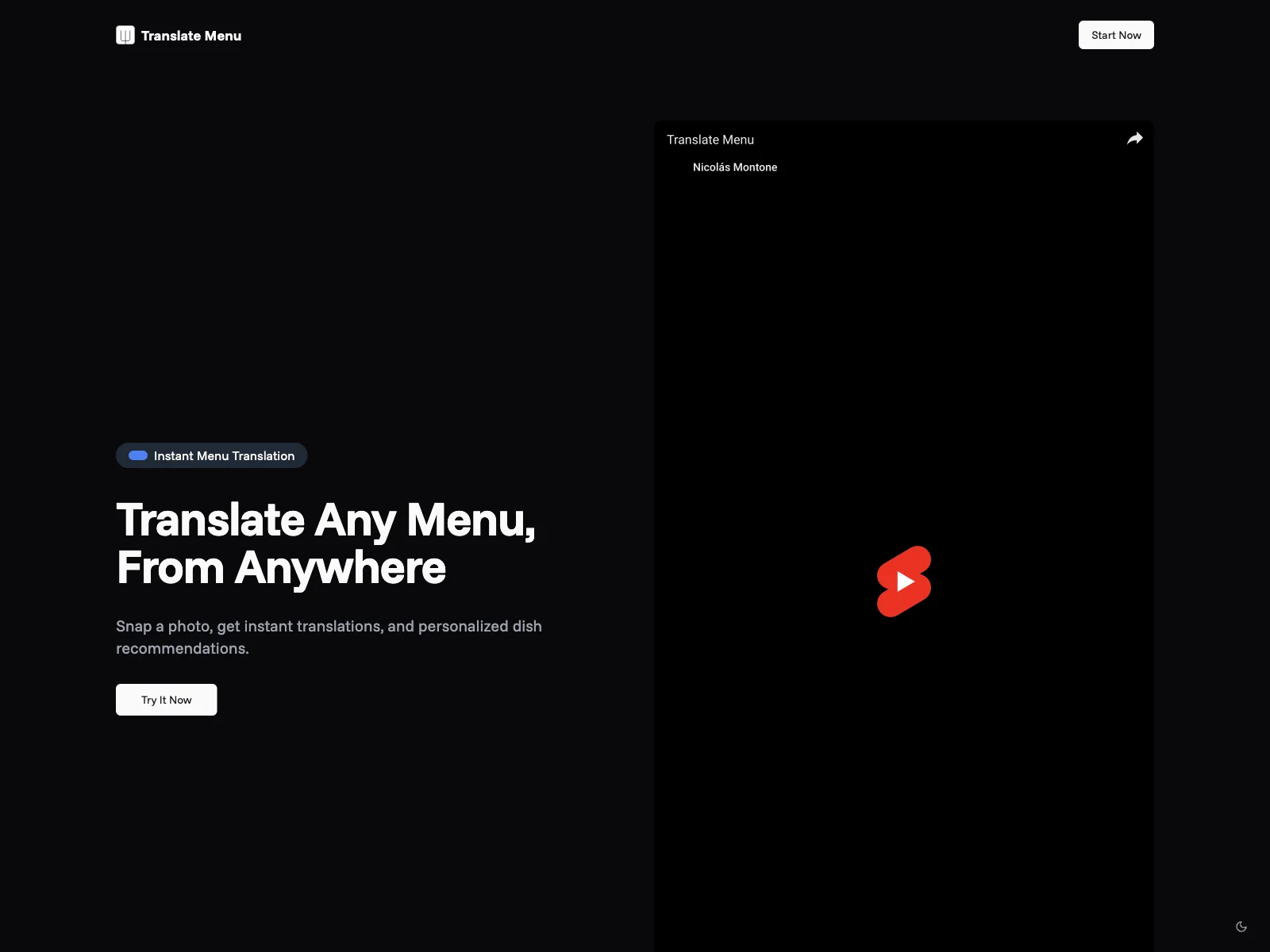 Translate Menu: Instant Menu Translations & Personalized Recommendations