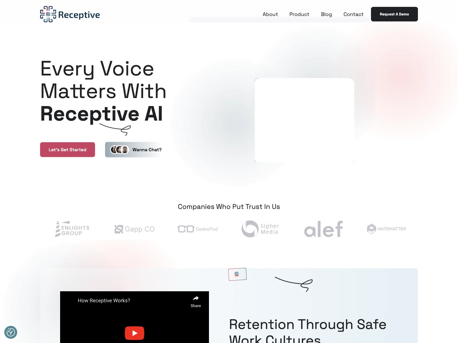 Receptive AI - Enhancing User Experiences