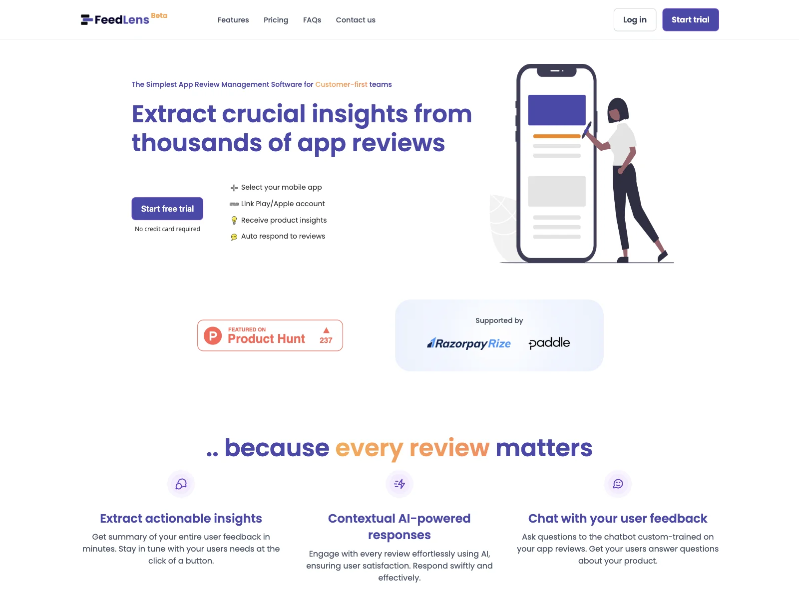 FeedLens: Unleashing the Power of AI in App Review Management