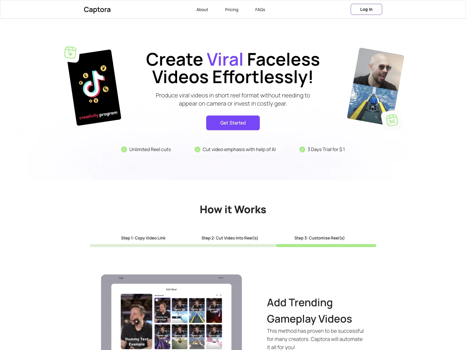 Create Viral Videos with Captora.AI - Effortless and Affordable