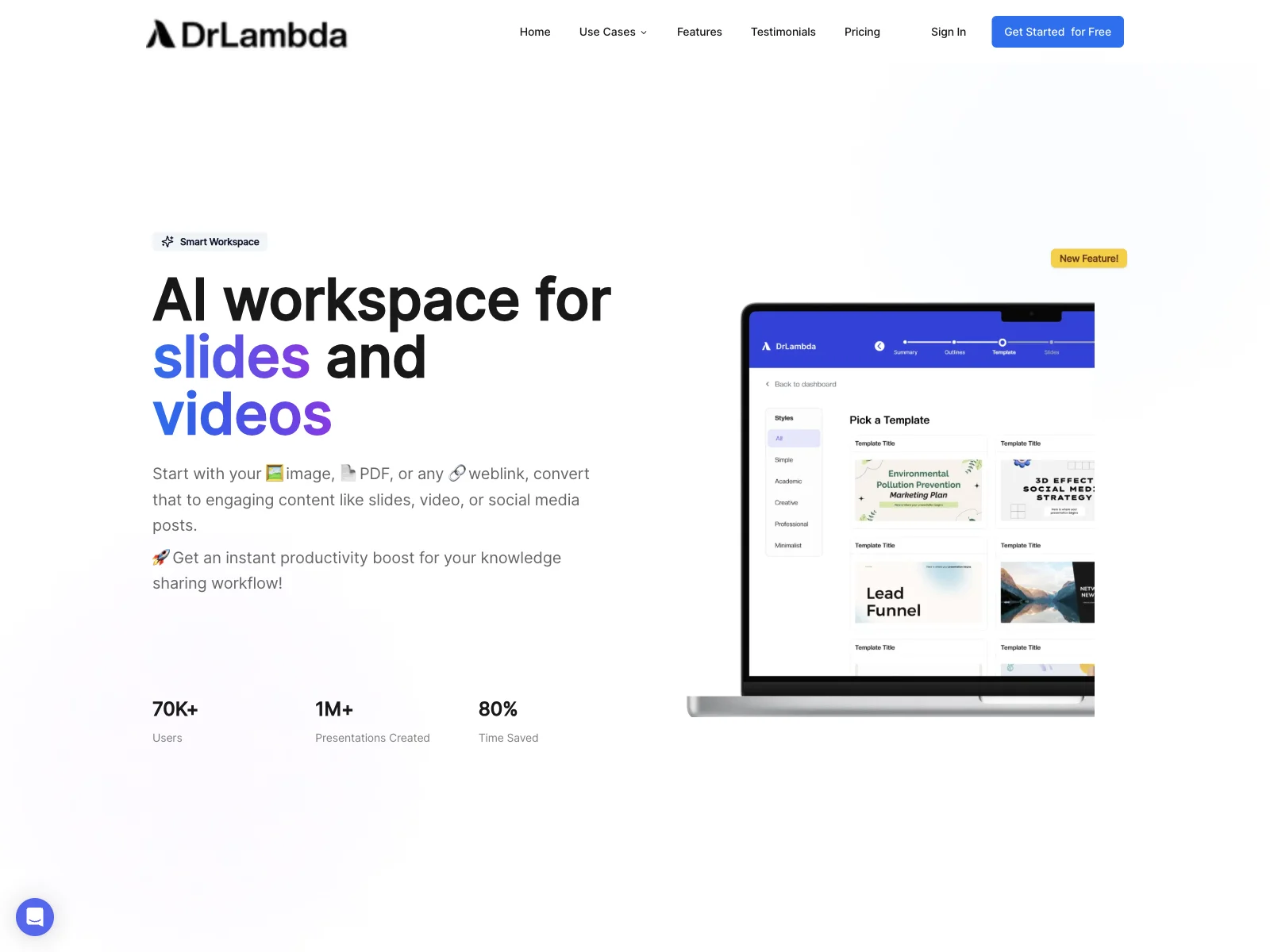 DrLambda: Transform Content into Engaging Slides & Videos