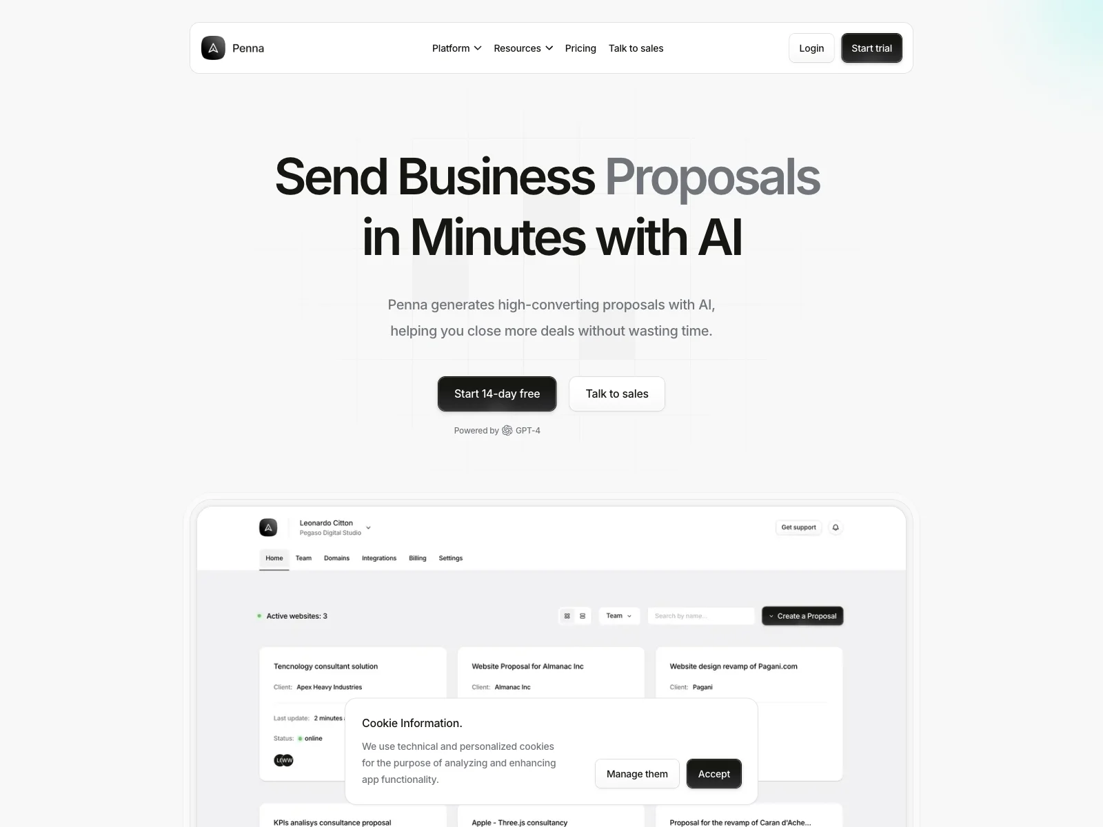 Penna: Transform Your Business Proposals with AI