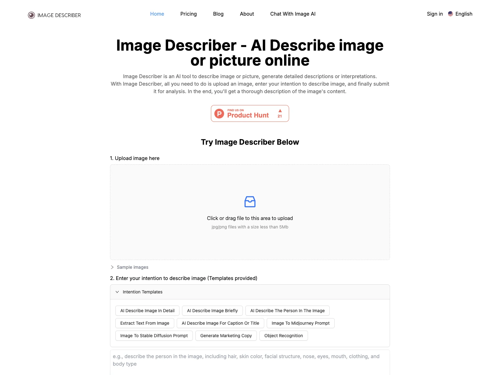 Image Describer - Unleash the Power of AI Image Description