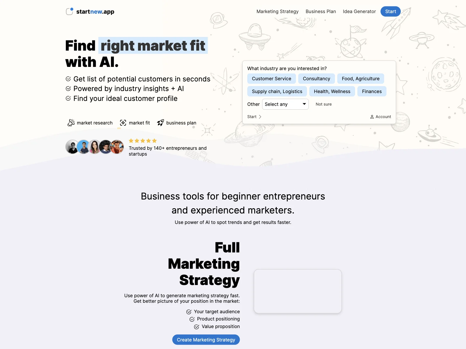 startnew.app: Generate Marketing Strategies & Business Plans