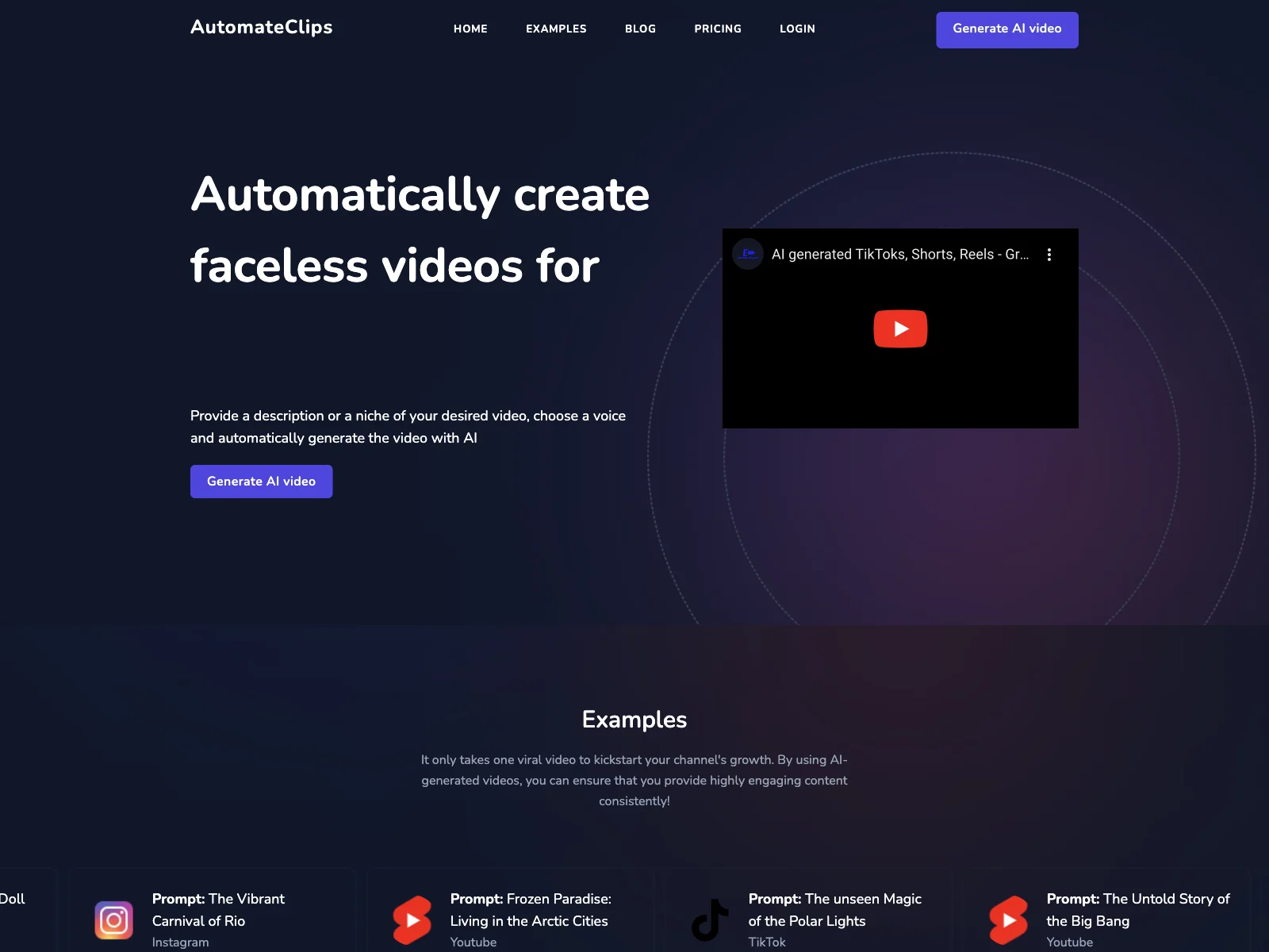 AutomateClips: Transform Your Video Content for TikTok, Instagram, & YouTube