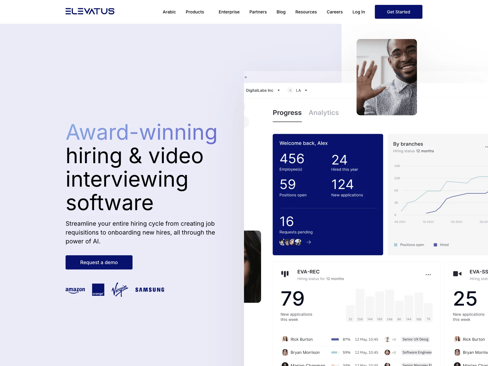 #1 Award-Winning Hiring & Video Interviewing Software with Elevatus