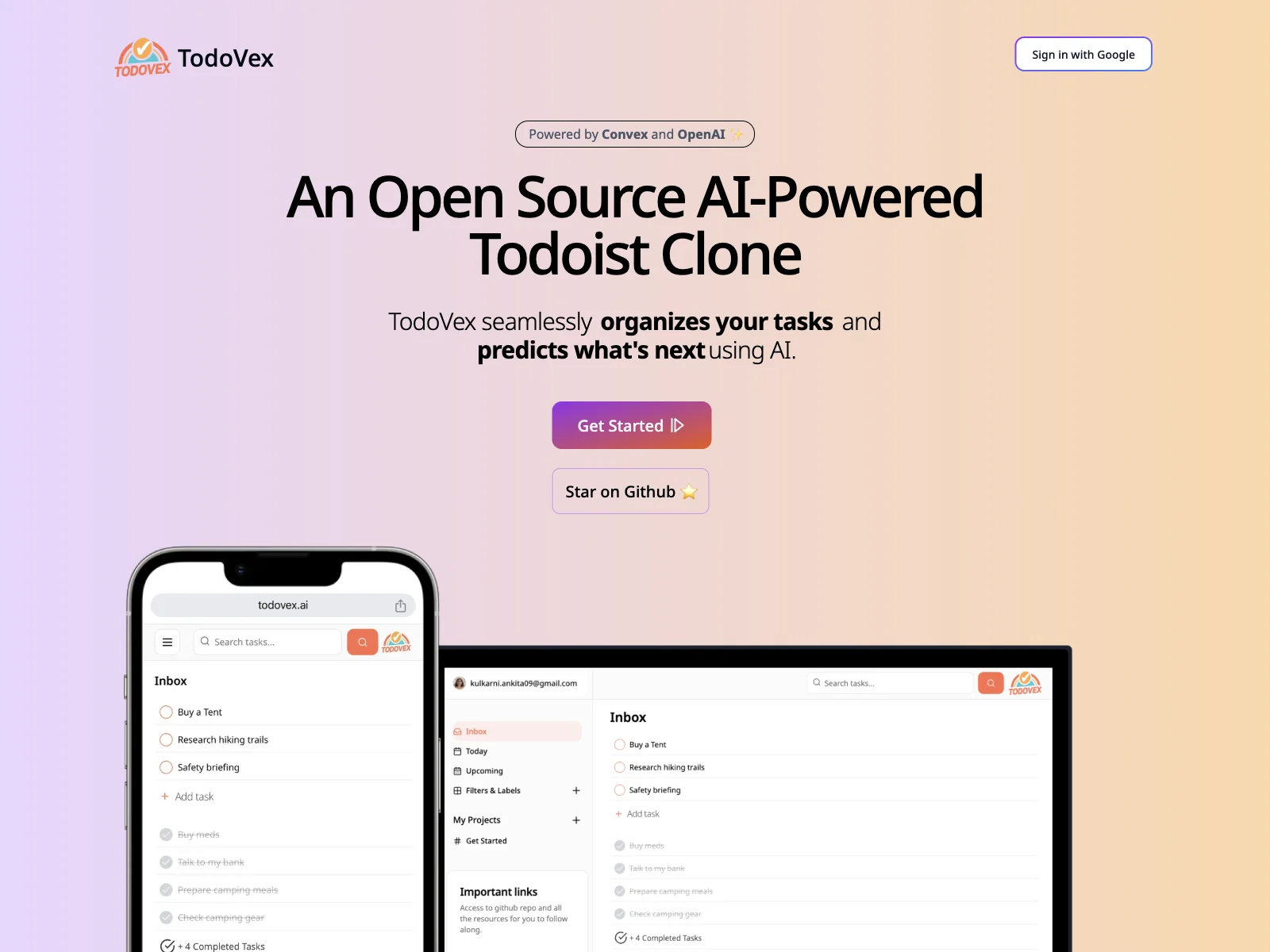 TodoVex: Organize Tasks with AI Prediction