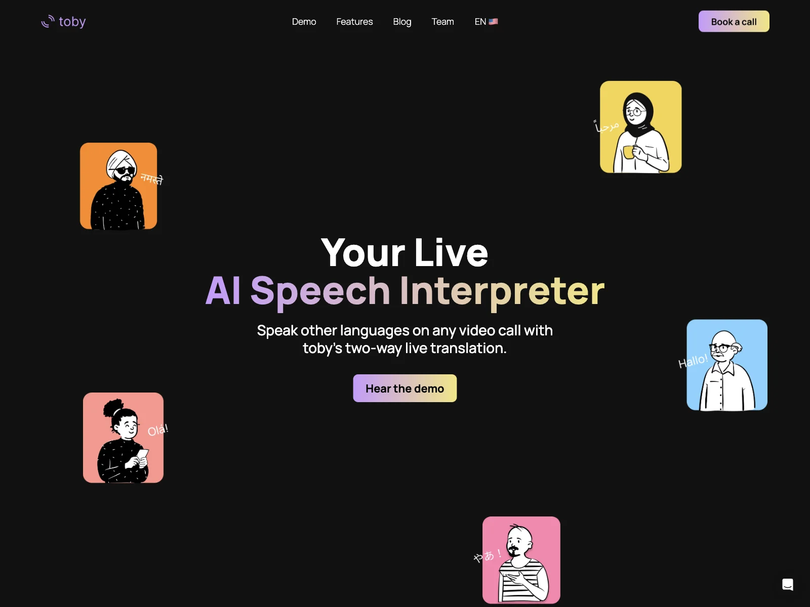 toby: Your Ultimate Live AI Speech Interpreter for Video Calls