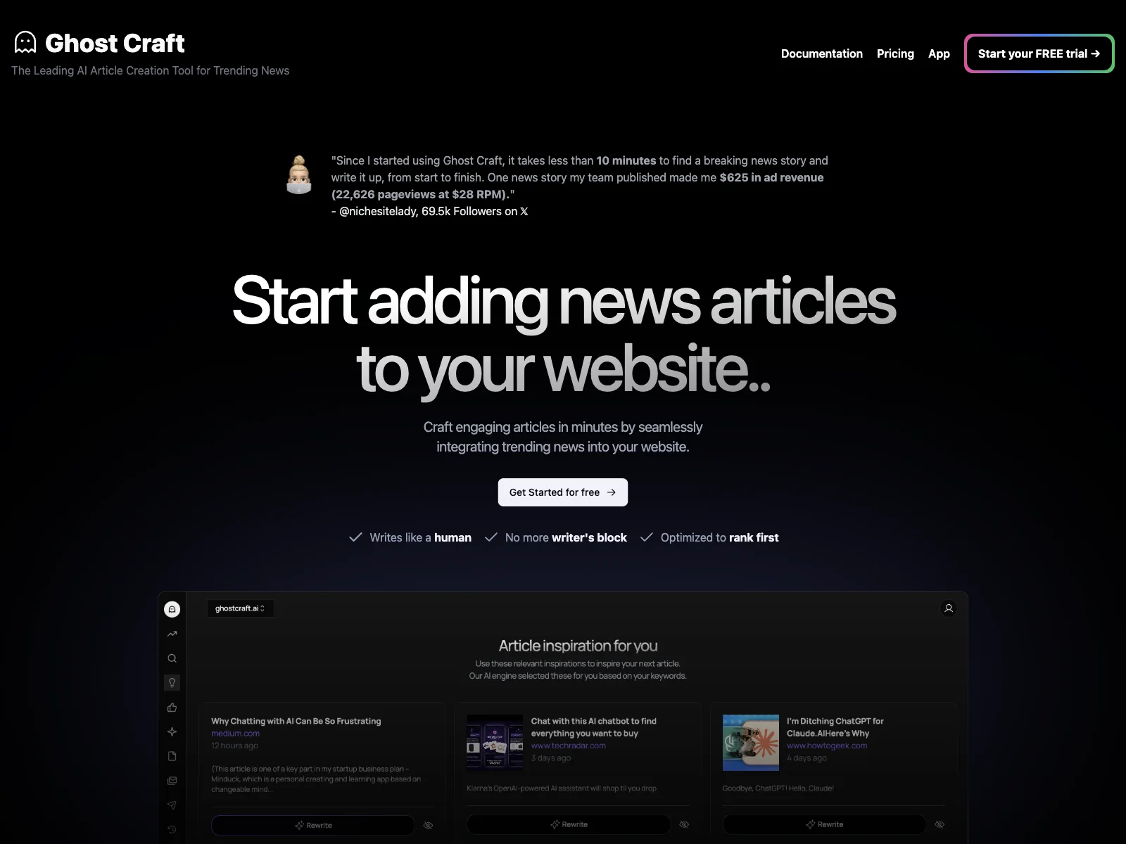 Ghost Craft: The Ultimate AI Article Creator for Enhanced Content