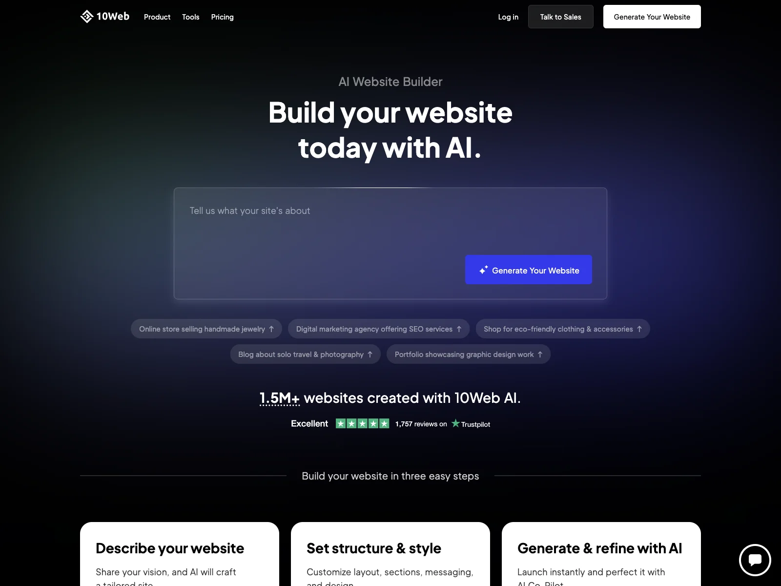 AI Website Builder by 10Web - Streamline Your Website Creation