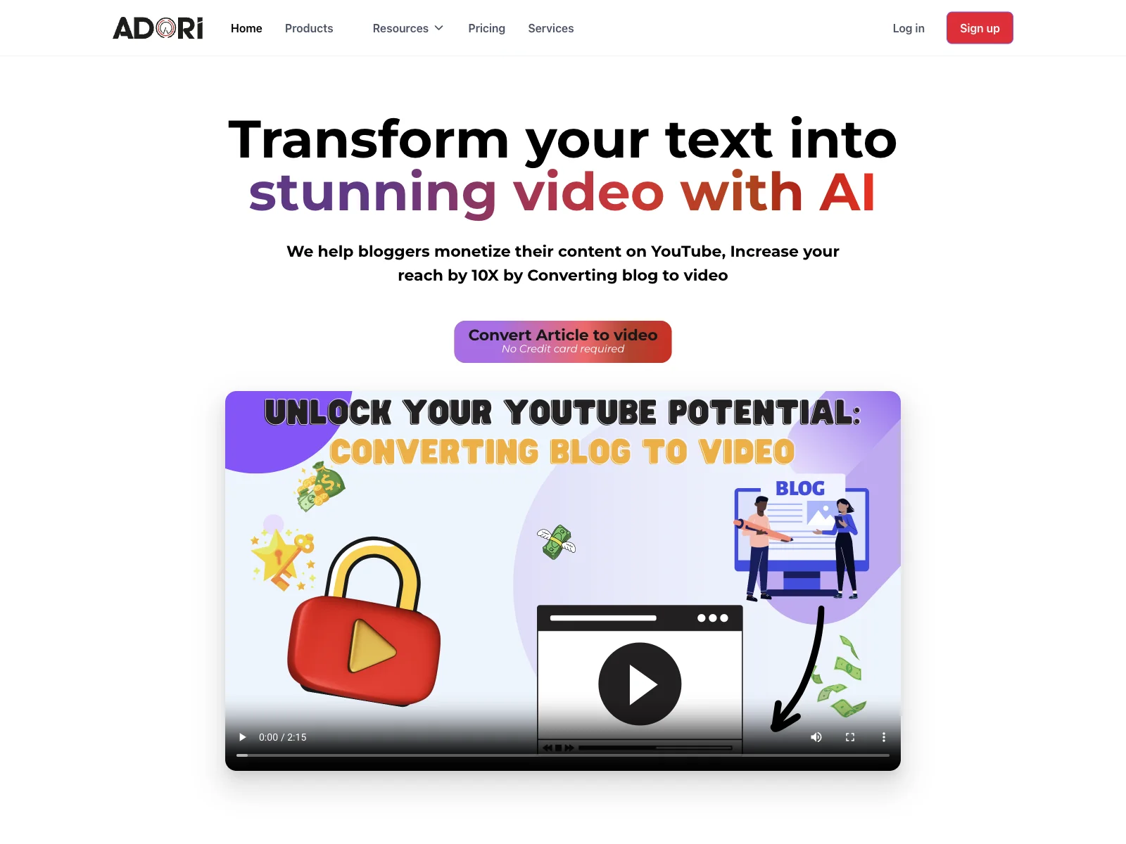 Adori: Transform Blogs into Engaging Videos with AI