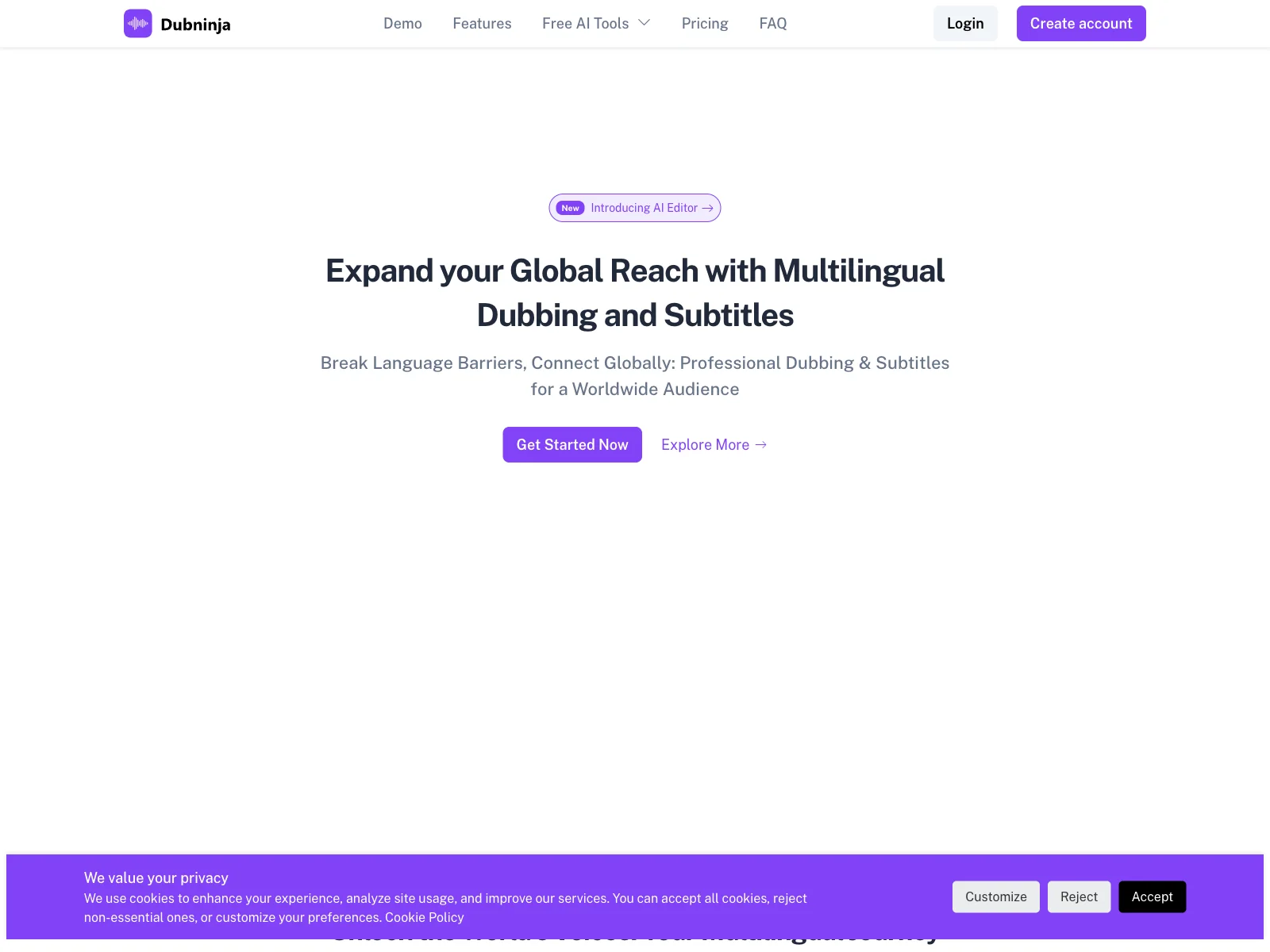 DubNinja: Unleashing Multilingual Content Potential