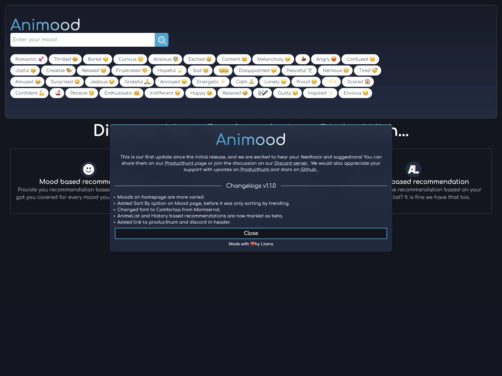 Animood: Unleash Your Anime Adventures with Mood-Based Recommendations