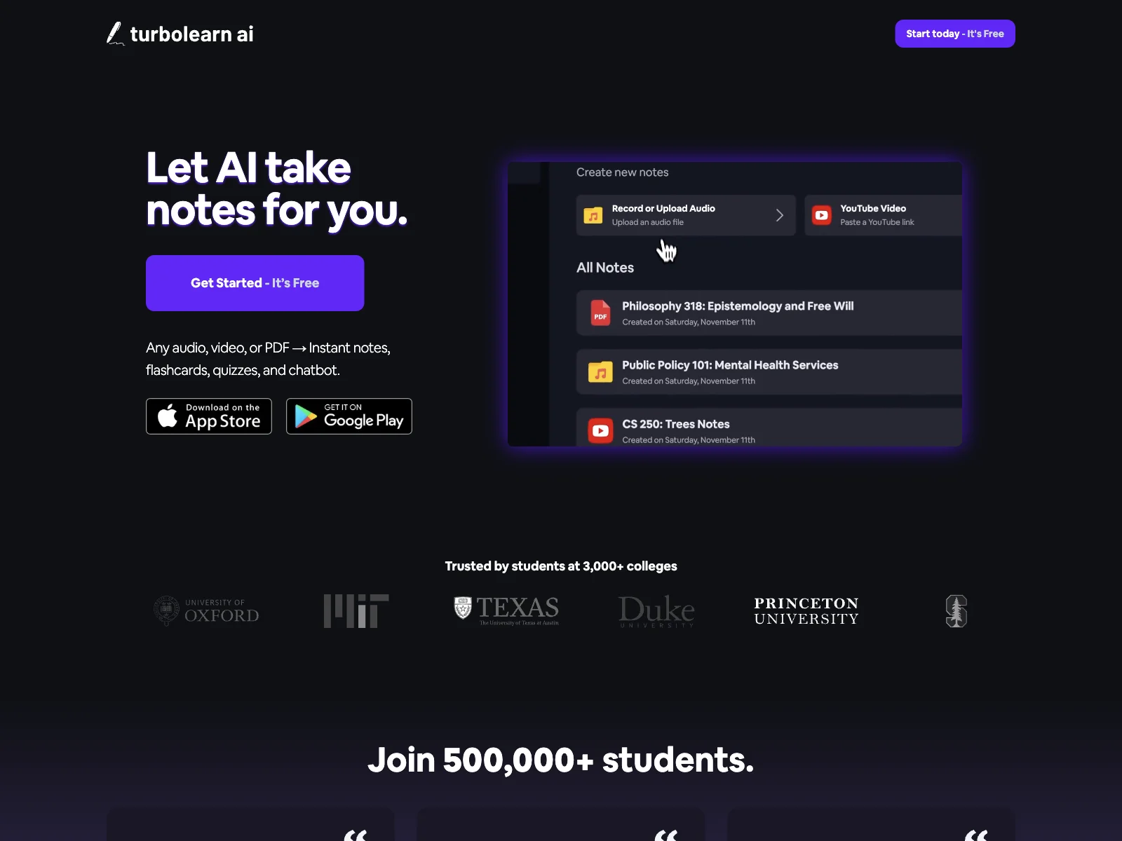 TurboLearn AI: Simplify Note-Taking and Enhance Learning