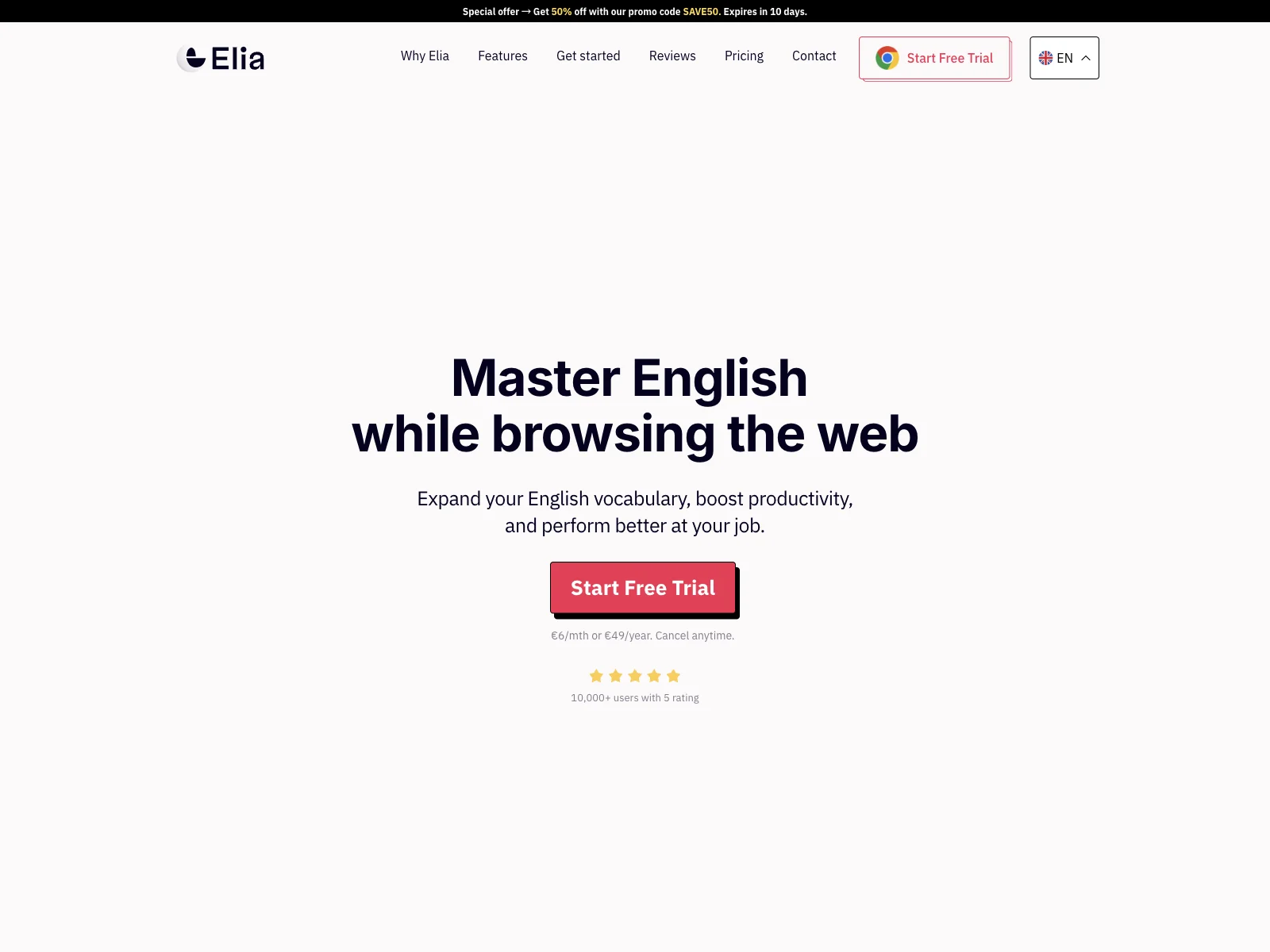 Elia: Enhance Your English Skills with AI