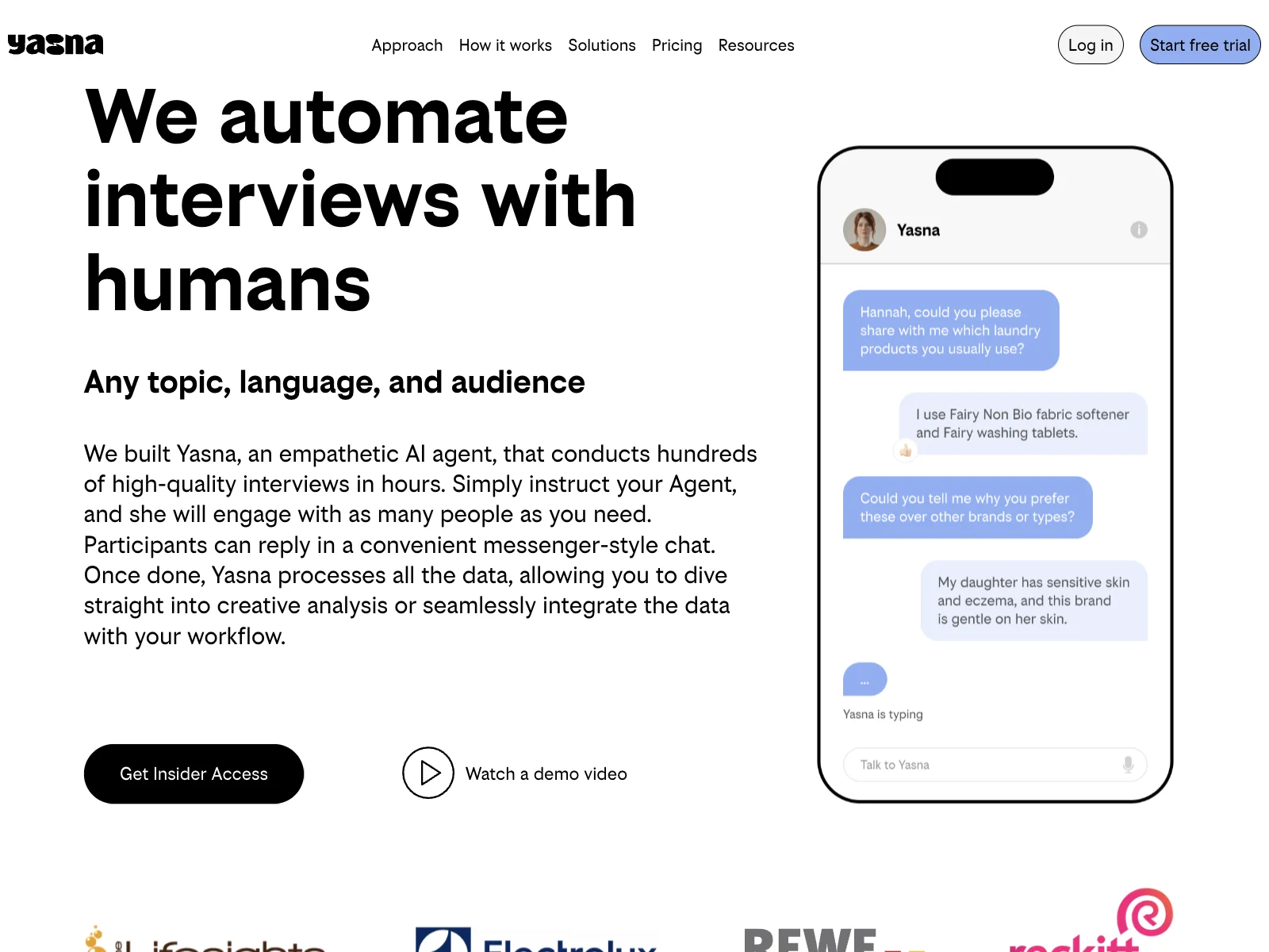 Yasna: Automating Interviews for Diverse Needs