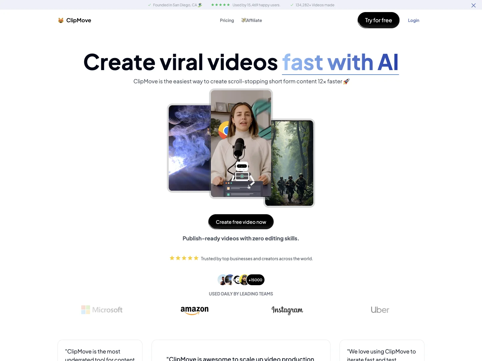 ClipMove.com - Create Viral Videos with AI | ClipMove.com