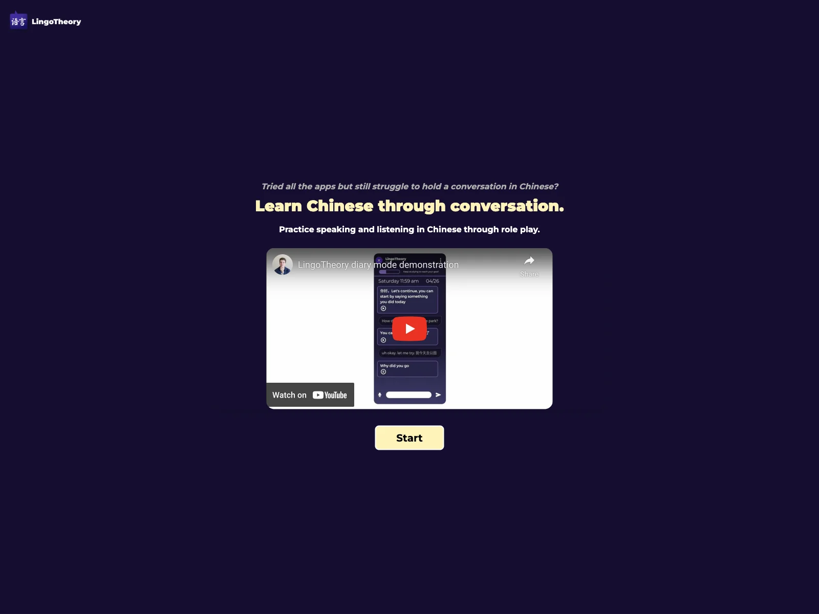 LingoTheory: Master Chinese Conversation Easily