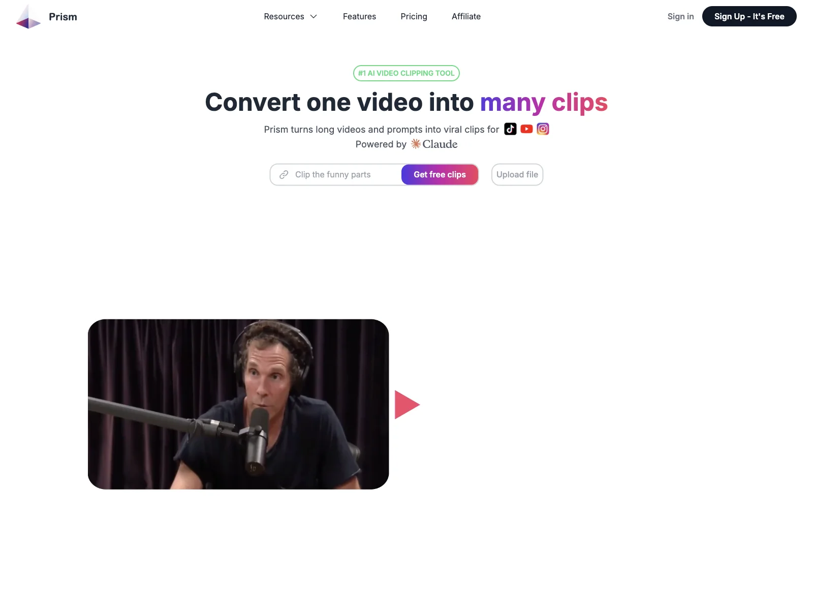 Prism Clips: Transform Long Videos into Viral Shorts