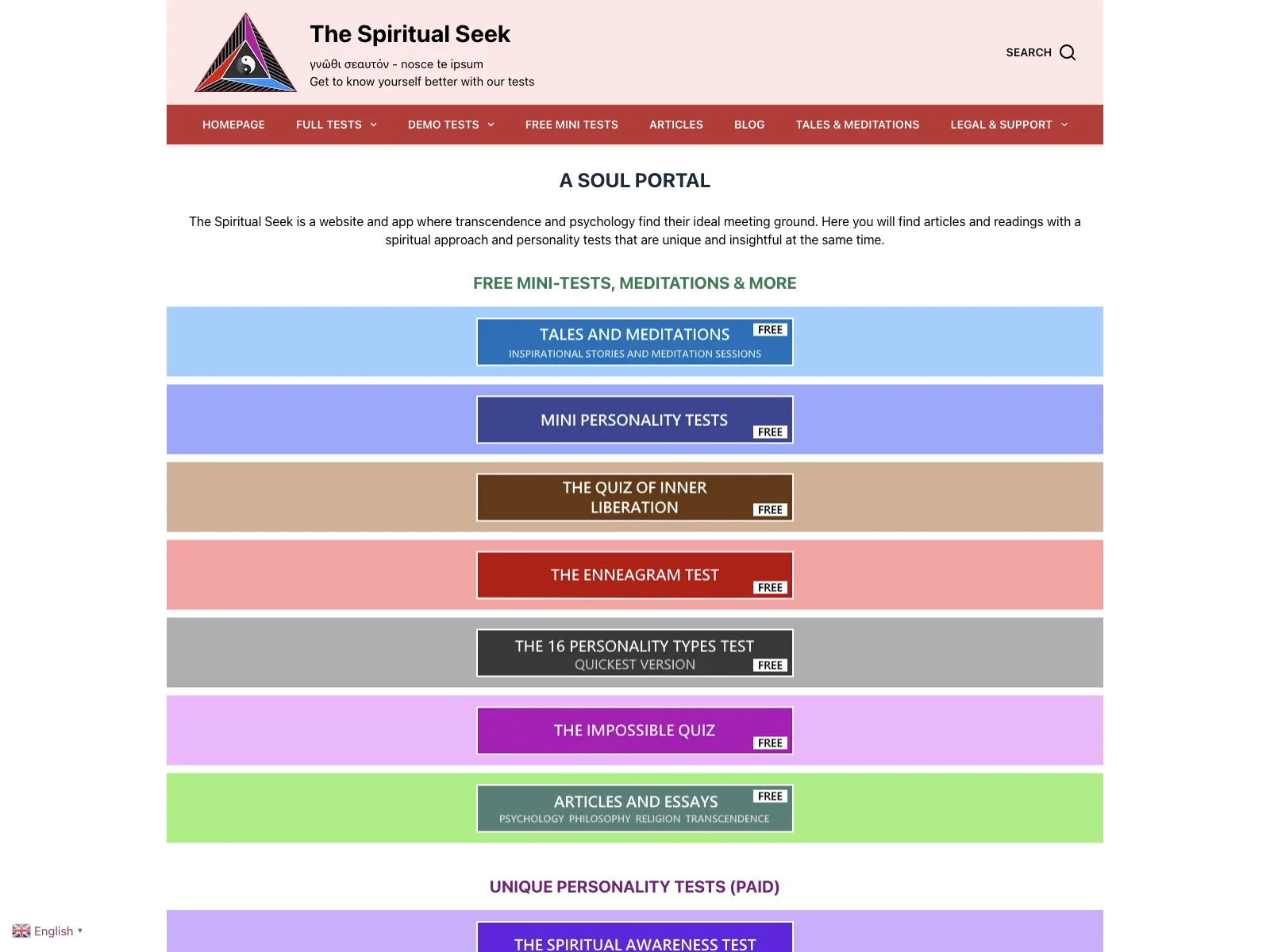 The Spiritual Seek: Unleash Your Inner Potential with Personality Tests