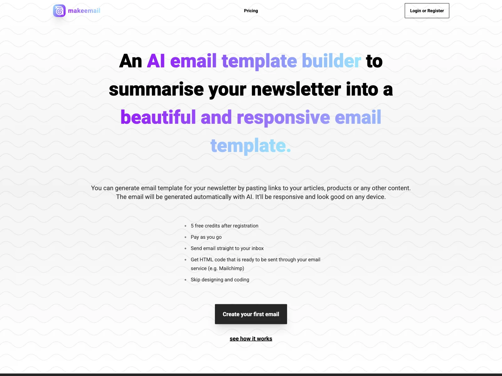 Makeemail - AI-Powered Email Template Builder for Newsletters