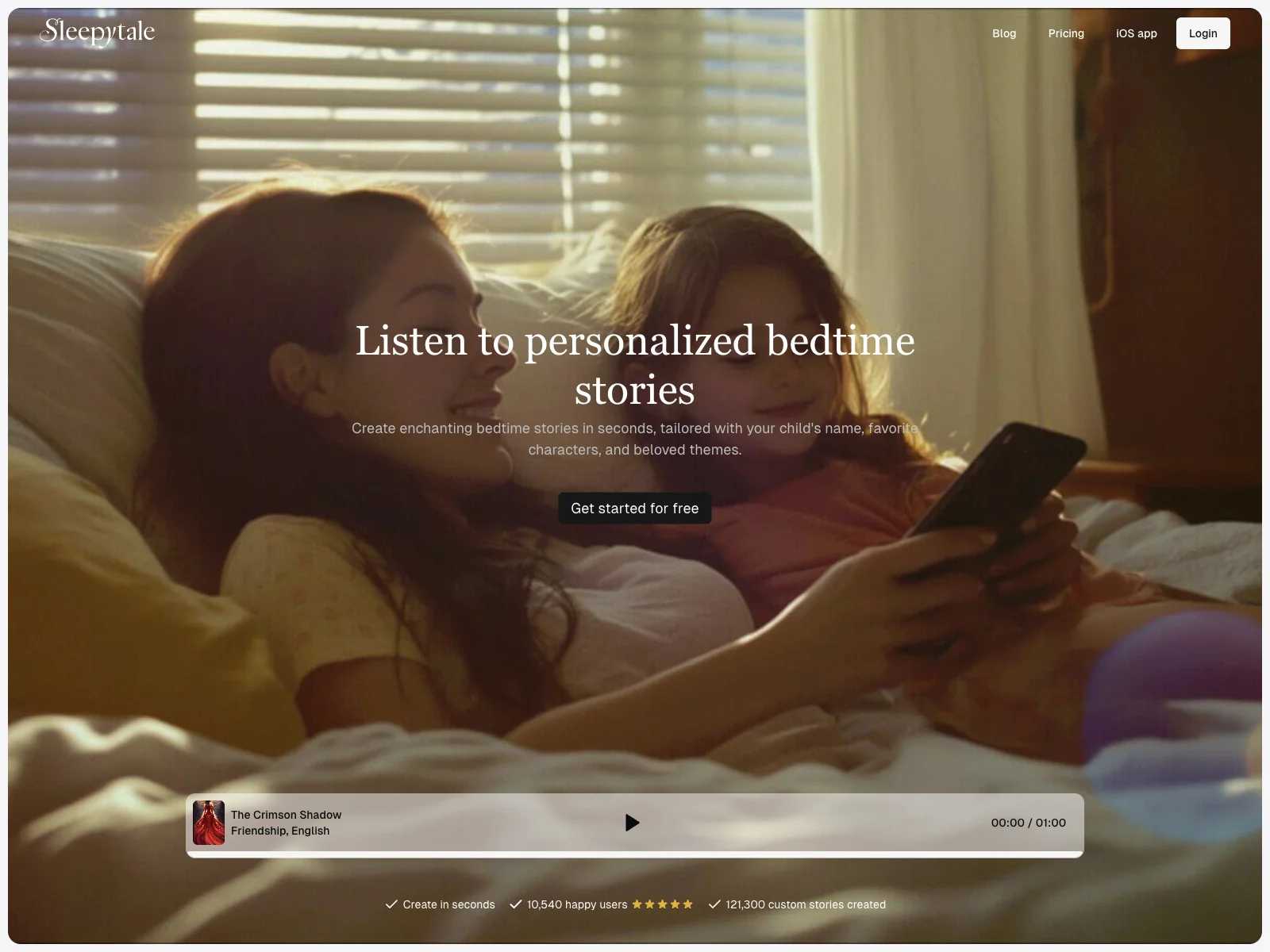 Create Personalized Bedtime Stories with Sleepytale