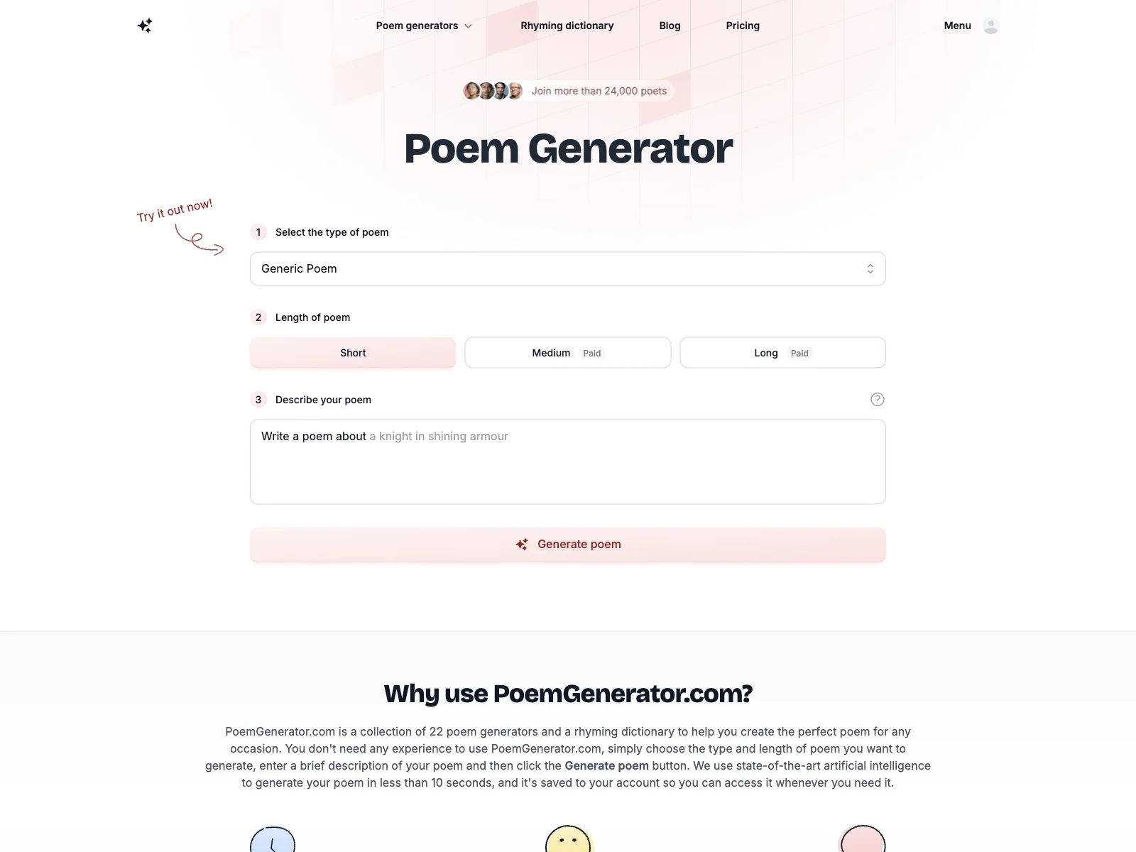 AI-Powered Poem Generation with PoemGenerator.com