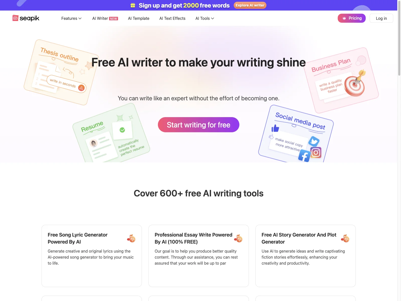 Seapik AI Writer: Effortless Content Creation